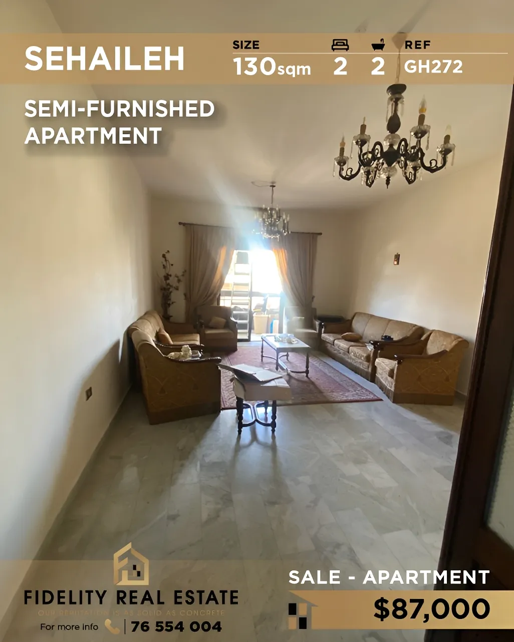 Apartment for sale in Sehayleh, Lebanon - 2 bed, 2 bath