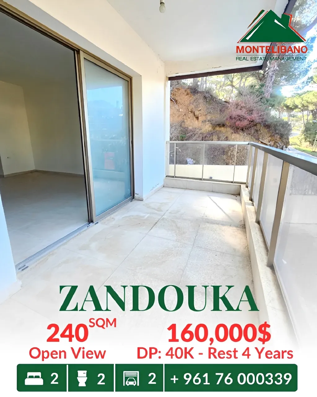 Apartment for sale in Zandouqa, Lebanon - 1 bed, 2 bath