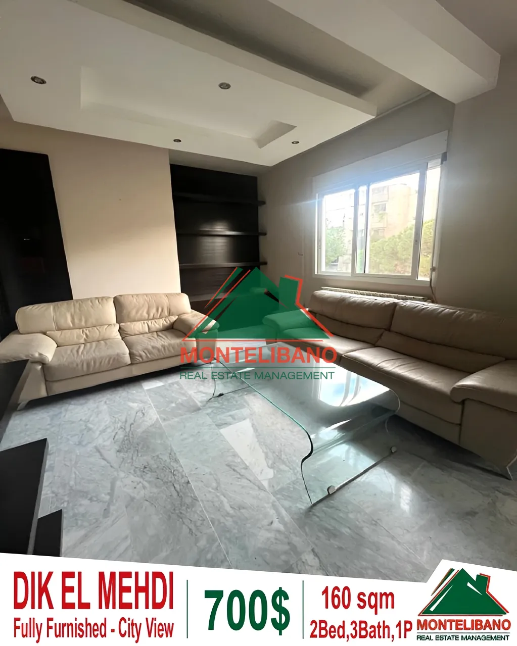 Apartment for rent in Dik El Mehdi, Lebanon - 2 bed, 3 bath