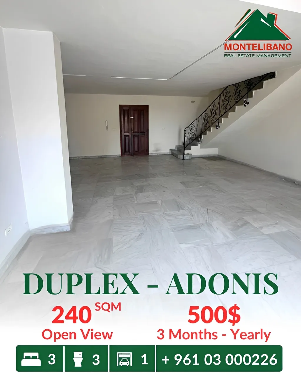 Apartment for rent in Adonis, Lebanon - 3 bed, 3 bath