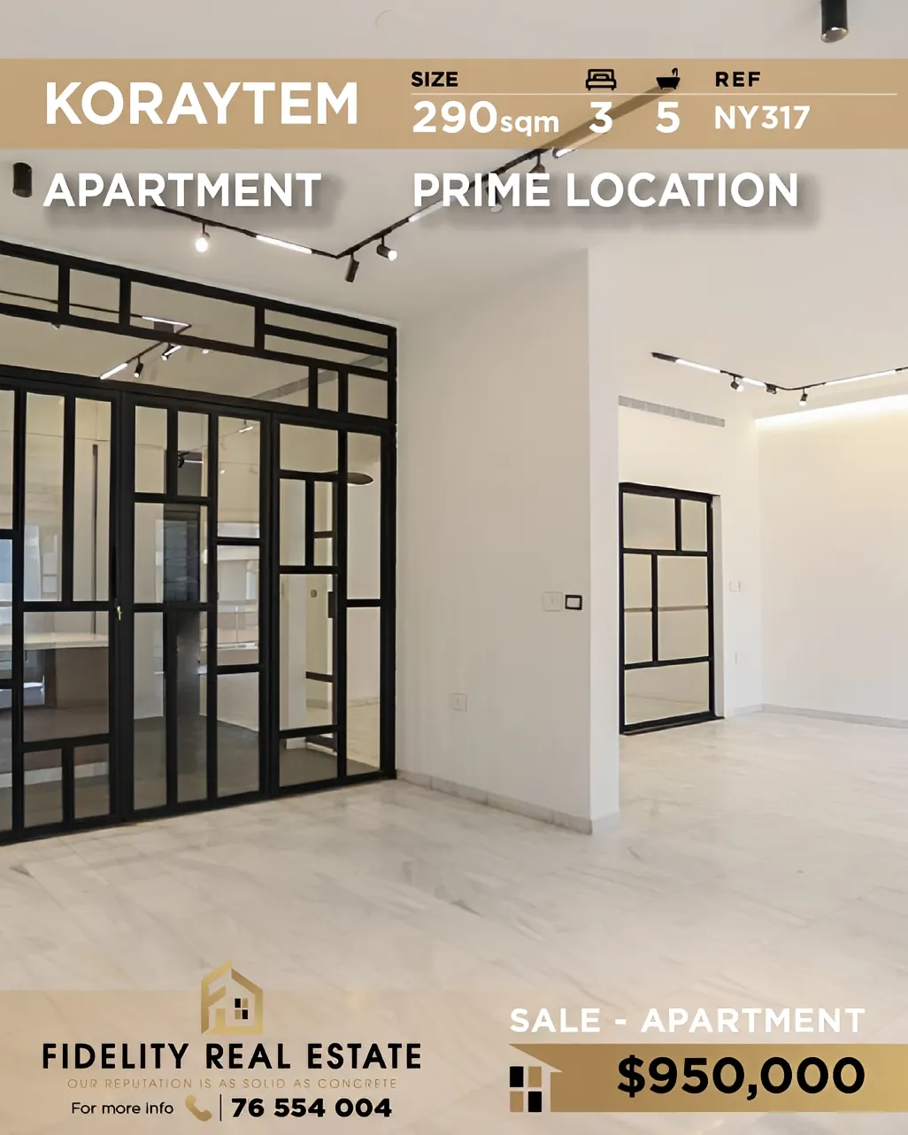 Apartment for sale in Kraytem, Beirut, Lebanon