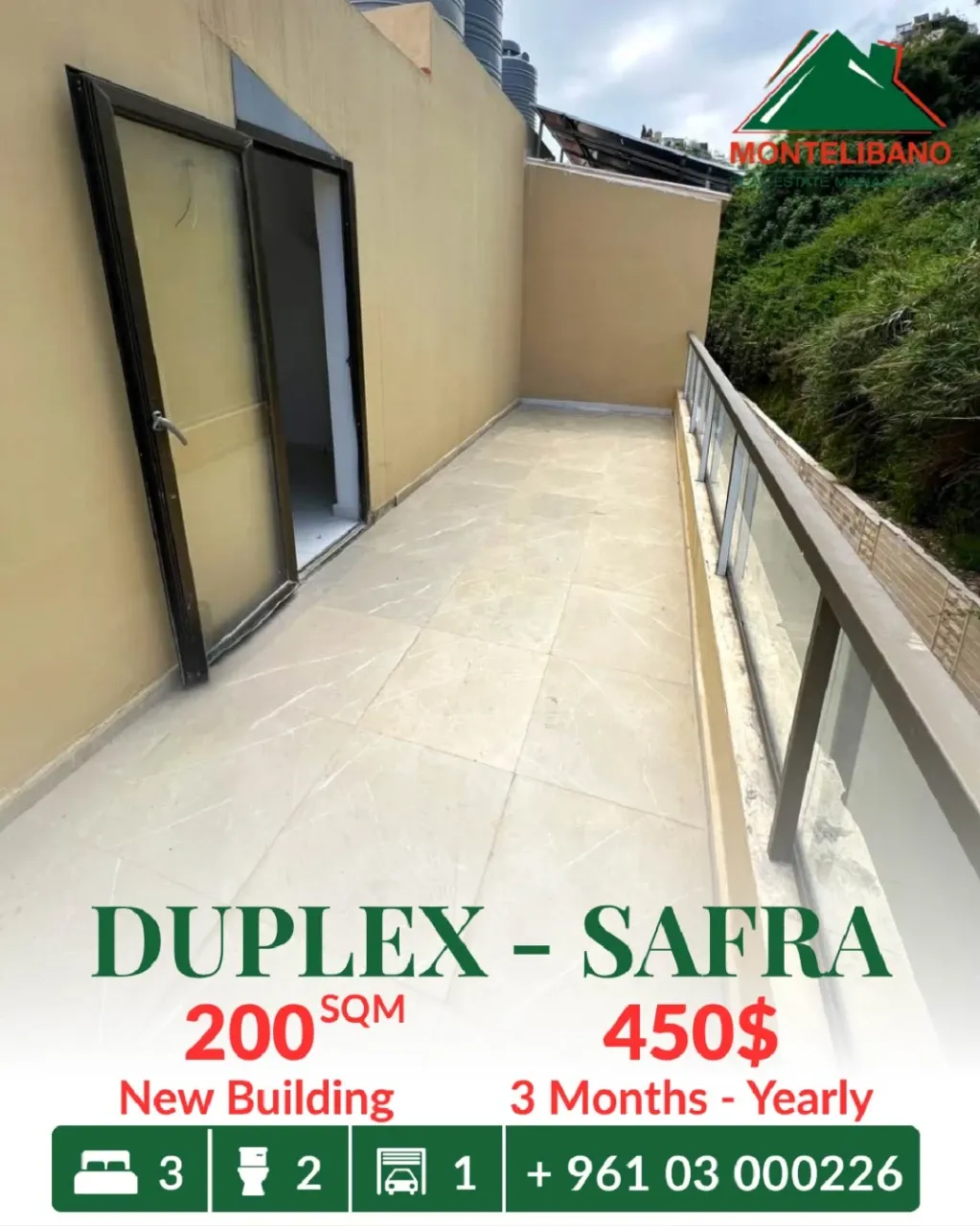 Apartment for rent in Safra, Lebanon