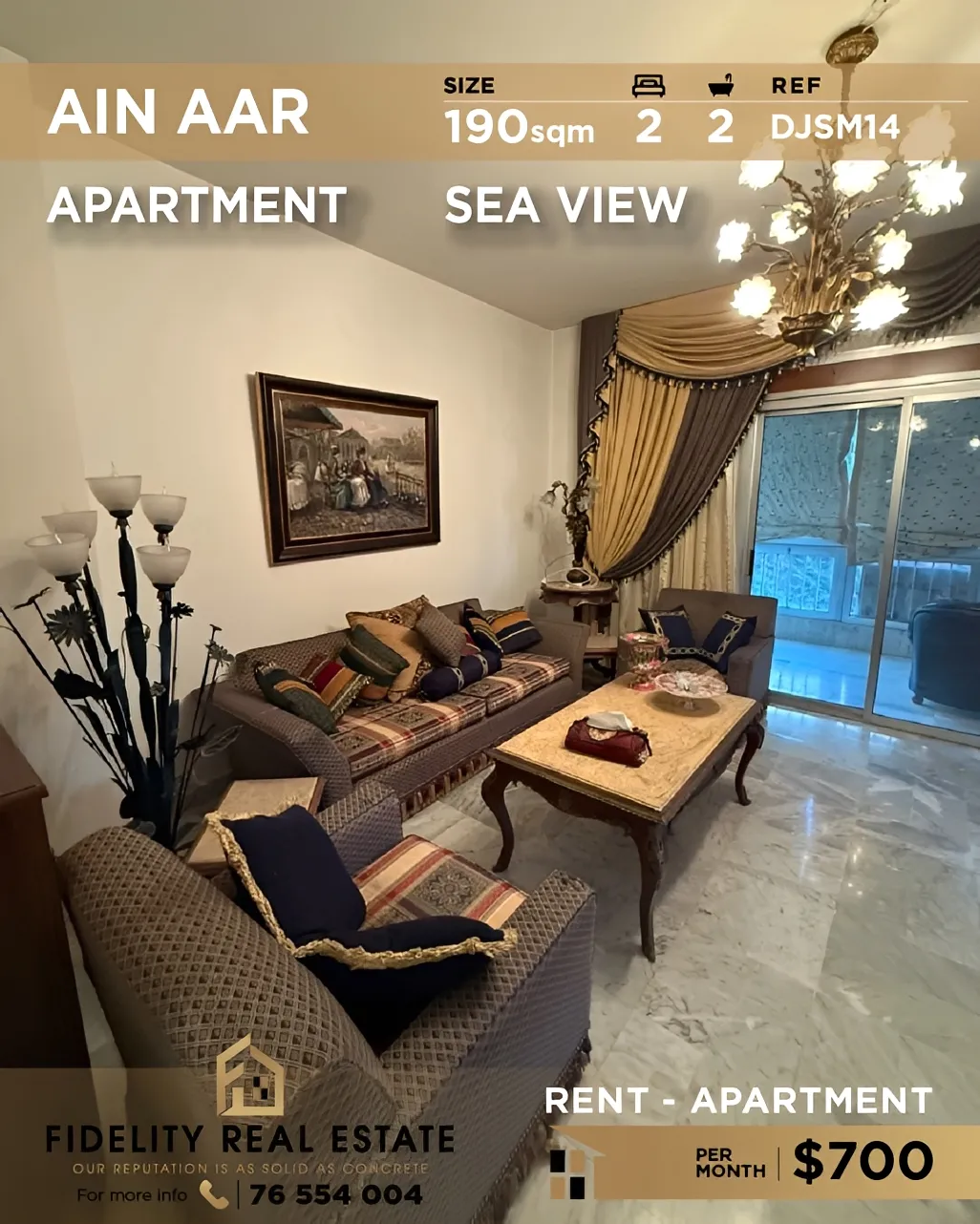 Apartment for rent in Ain Aar, Lebanon - 2 bed, 2 bath