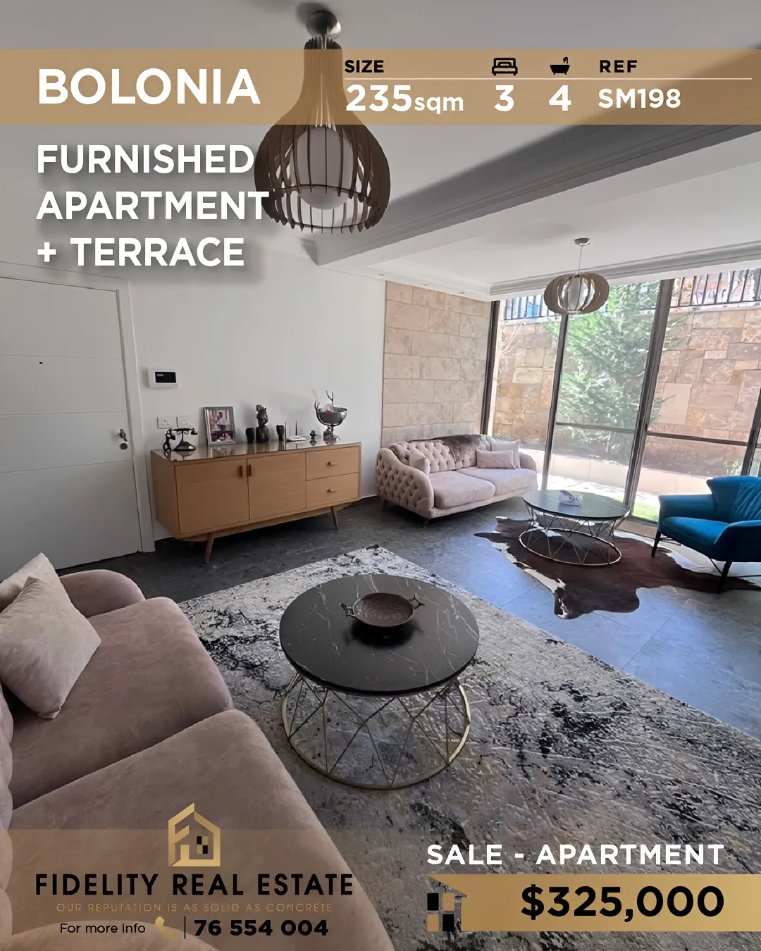 Apartment for sale in Bolonia, Mrouj
