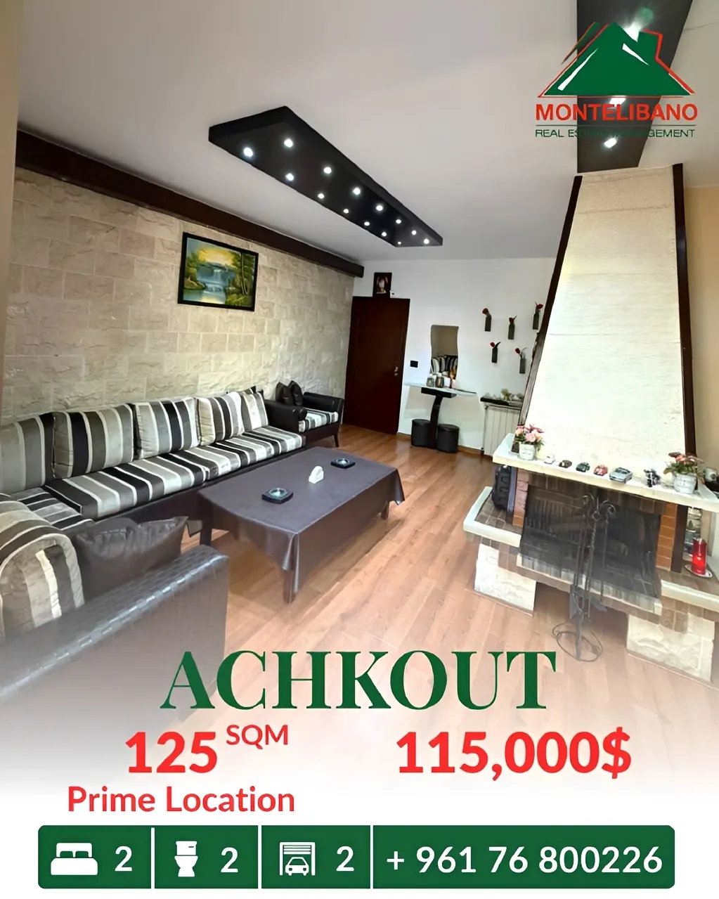 Apartment for sale in Ashqout, Lebanon - 2 bed, 2 bath