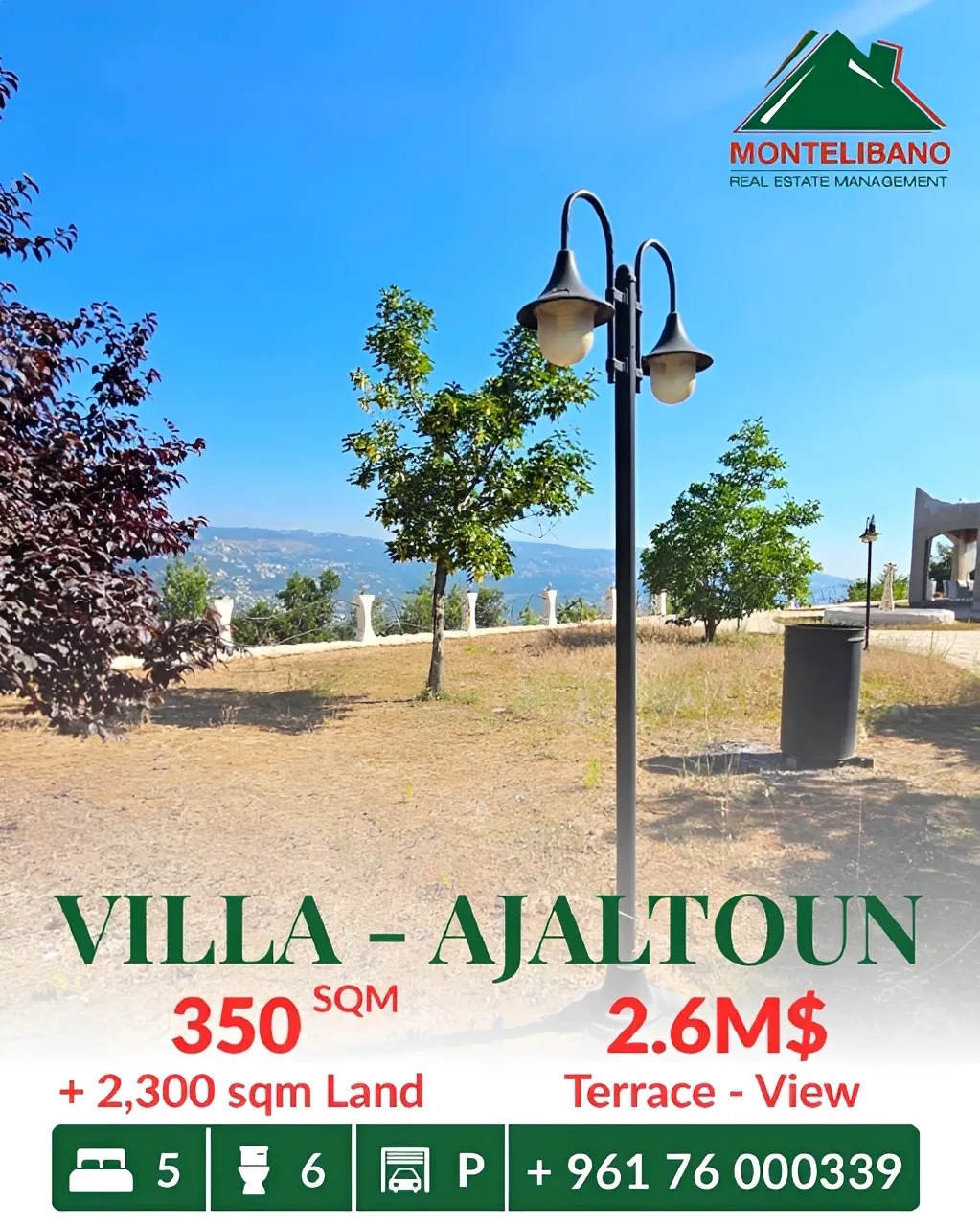 Villa for sale in Ajaltoun, Lebanon
