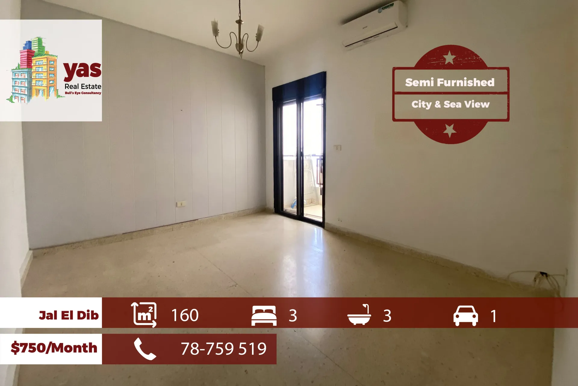 Apartment for Rent in Jal El Dib - 3 bed, 3 bath