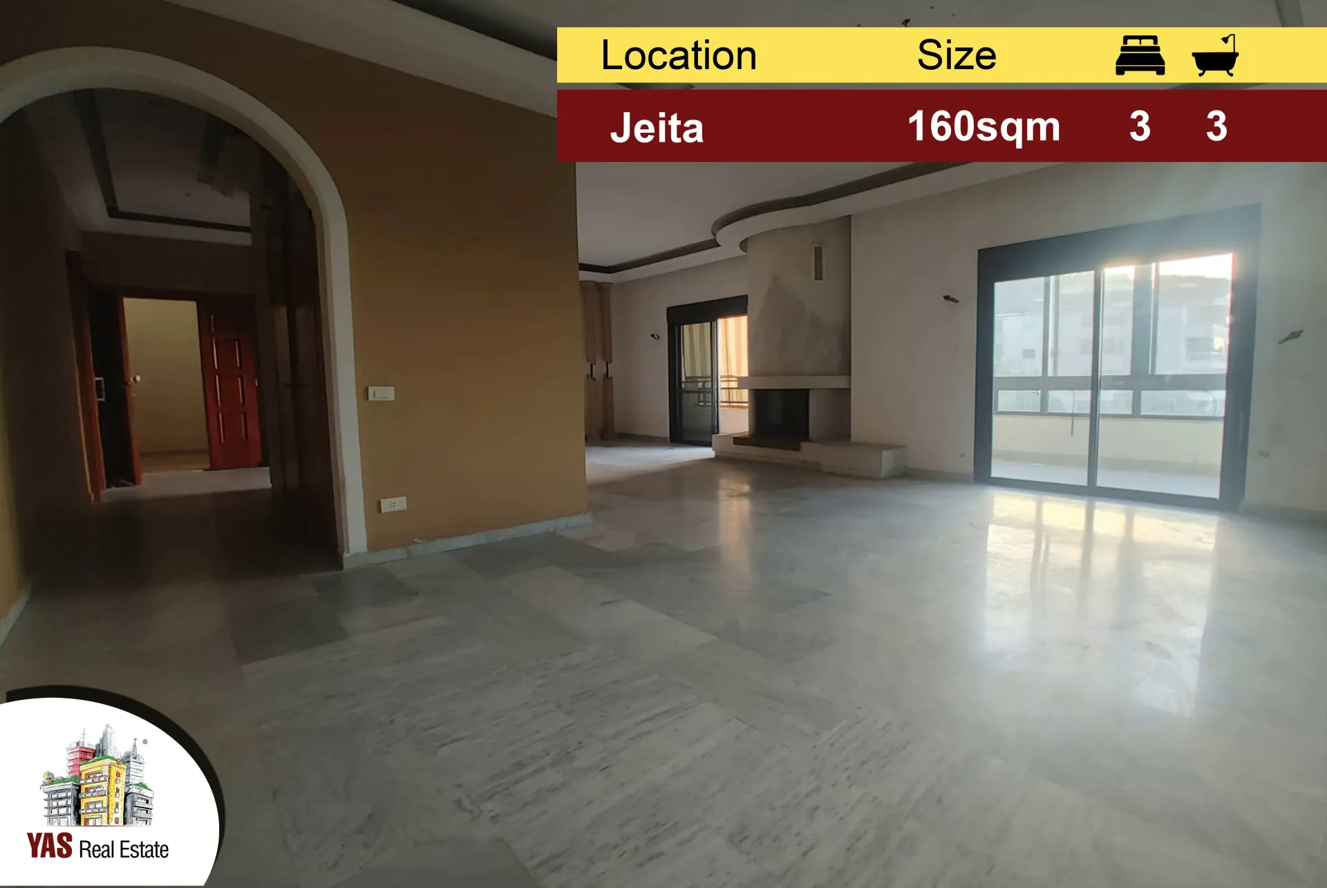 Apartment for Sale in Jeita - 3 bed, 3 bath