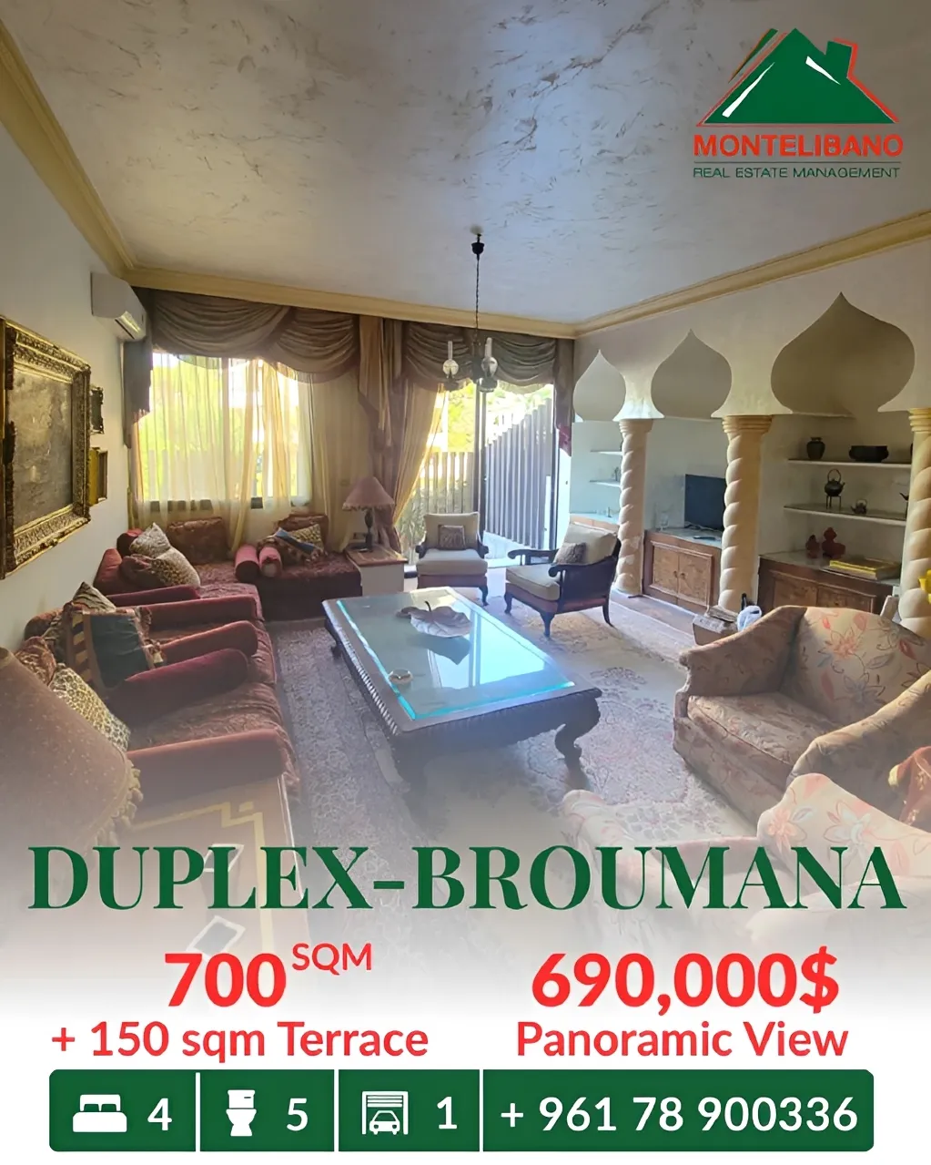 Villa for sale in Broummana, Lebanon
