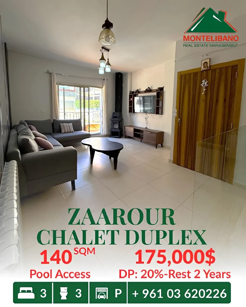 Apartment for sale in Zaarour