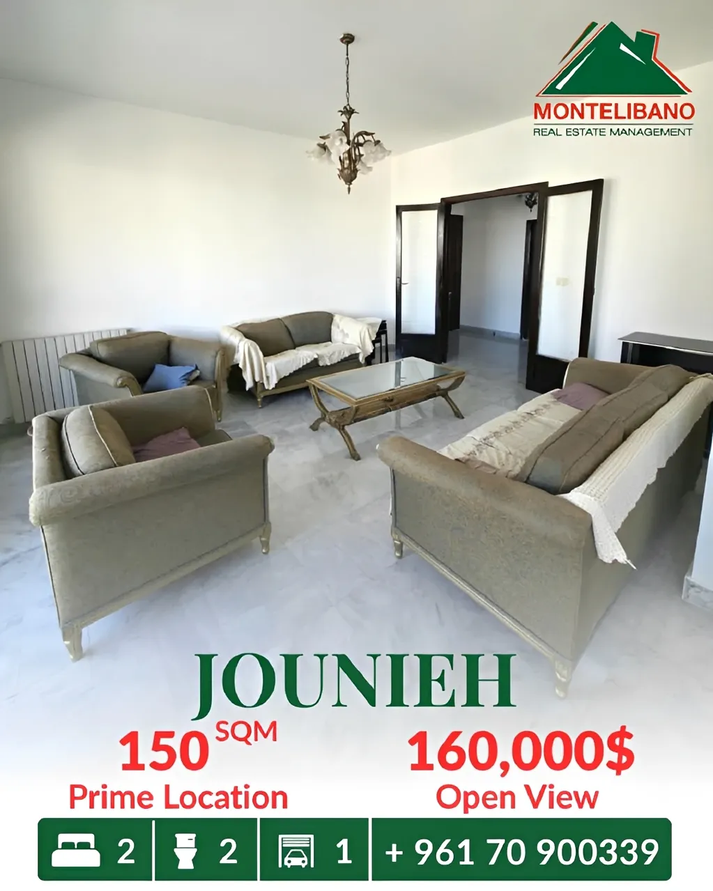 Apartment for sale in Jounieh