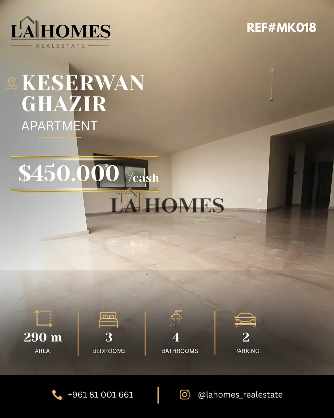 Apartment for sale in Ghazir