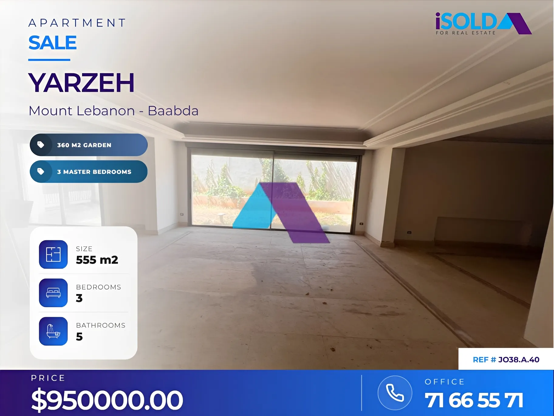 Apartment for sale in Yarzeh, Lebanon