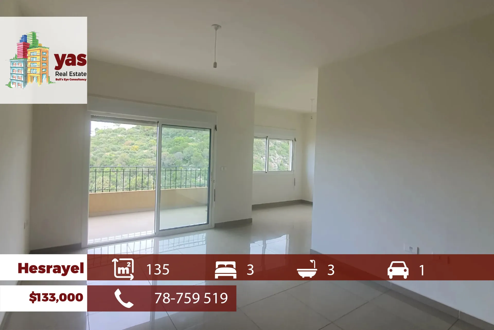 Apartment for Sale in Hosrayel - 3 bed, 3 bath
