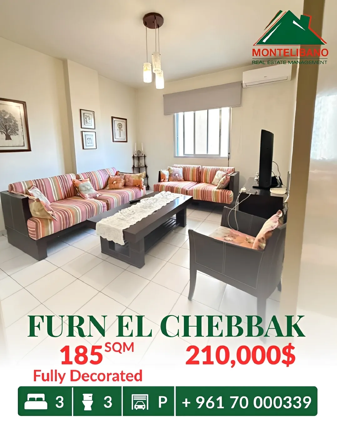 Apartment for sale in Forn El Chebbak