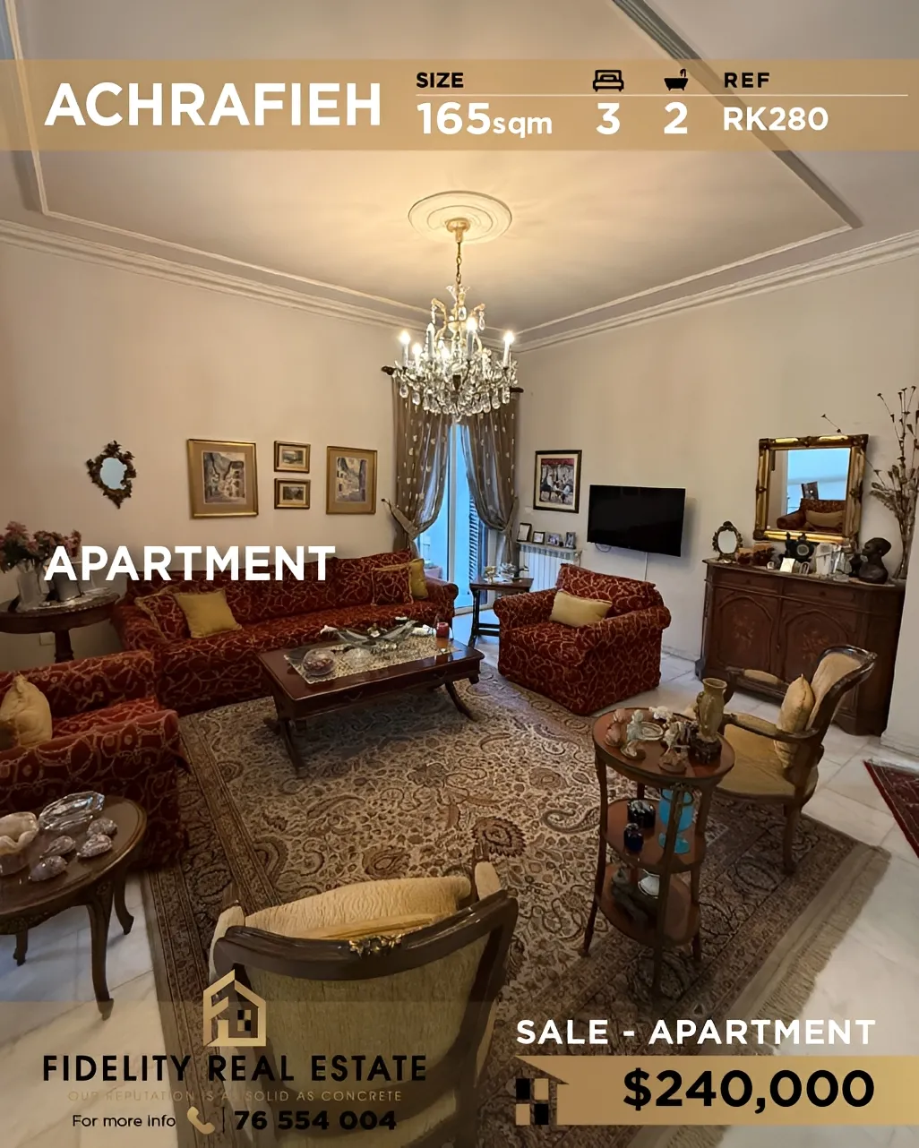 Apartment for sale in Achrafieh, Beirut, Lebanon