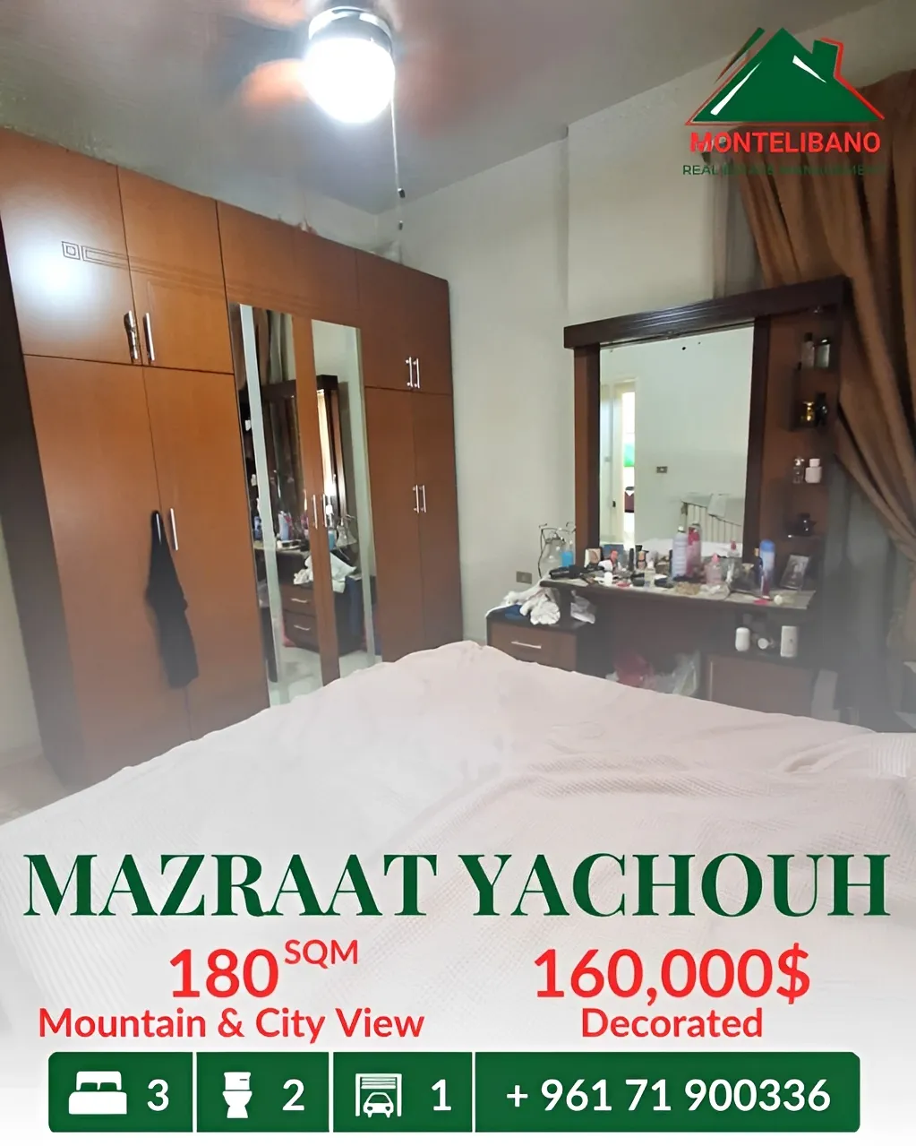 Apartment for sale in Mazraat Yachoua, Lebanon
