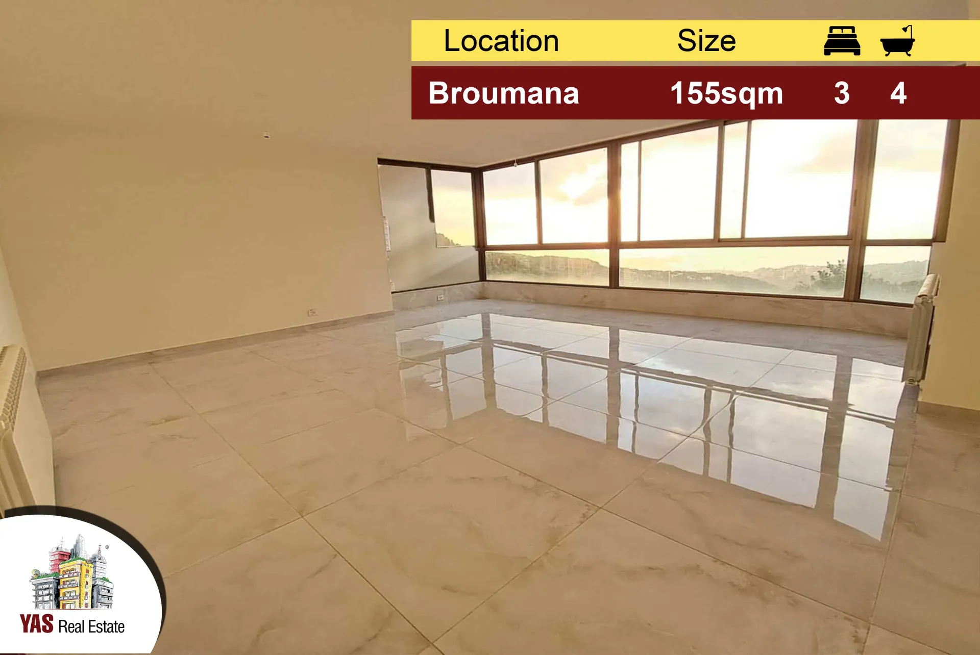 Apartment for Sale in Broumana - 3 bed, 4 bath