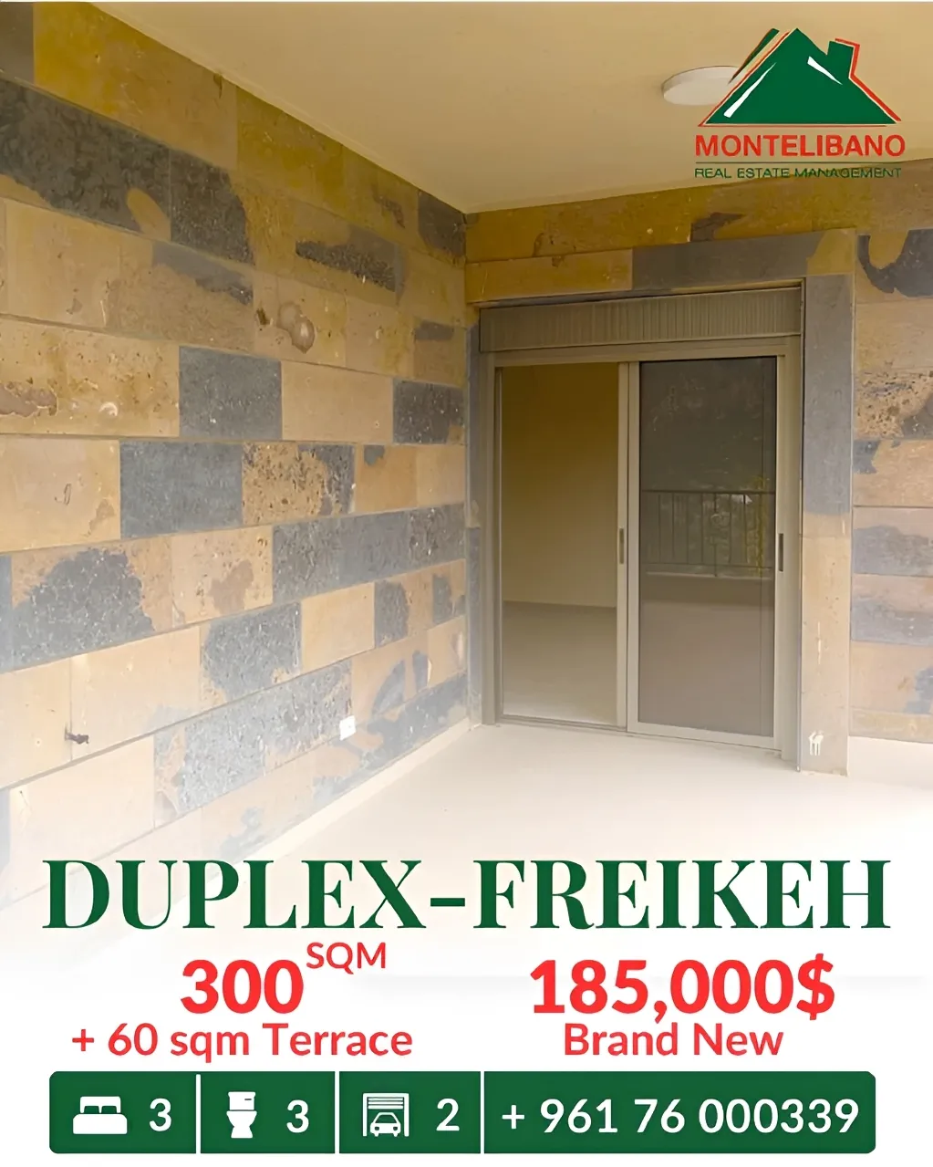 Duplex for sale in Fraikeh, Lebanon