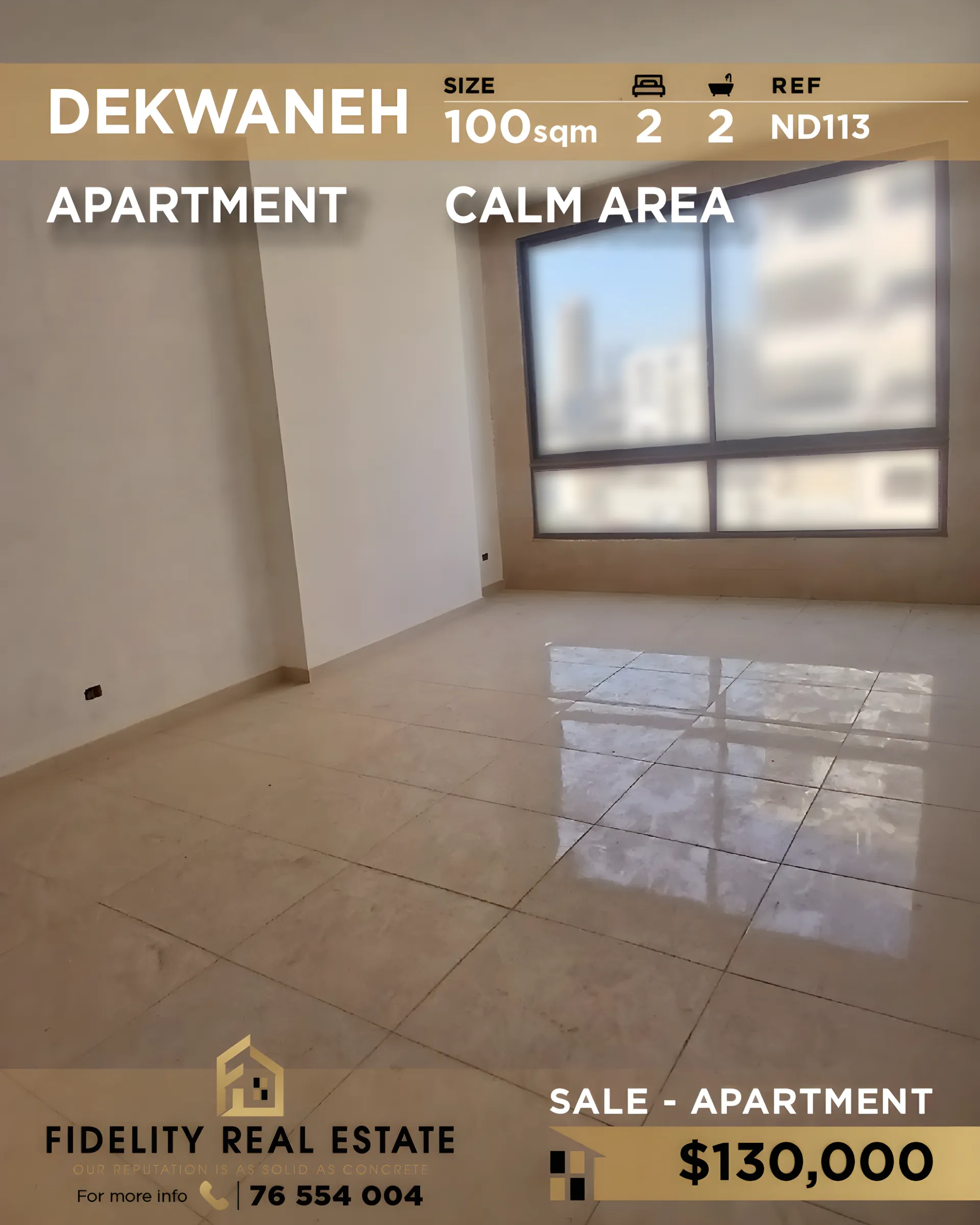 Apartment for sale in Dekwaneh, Lebanon