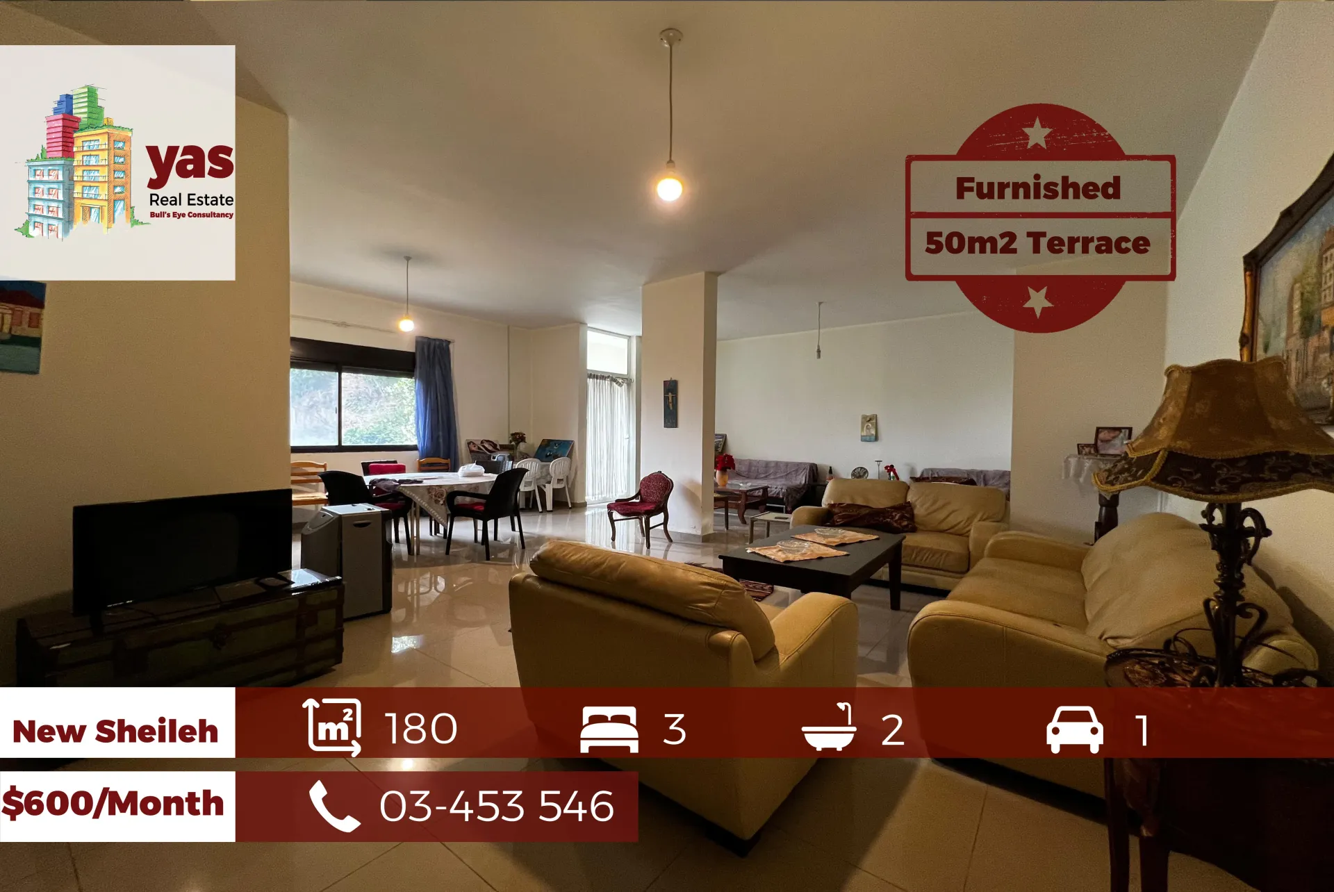 Apartment for Rent in Sehaile - 3 bed, 2 bath