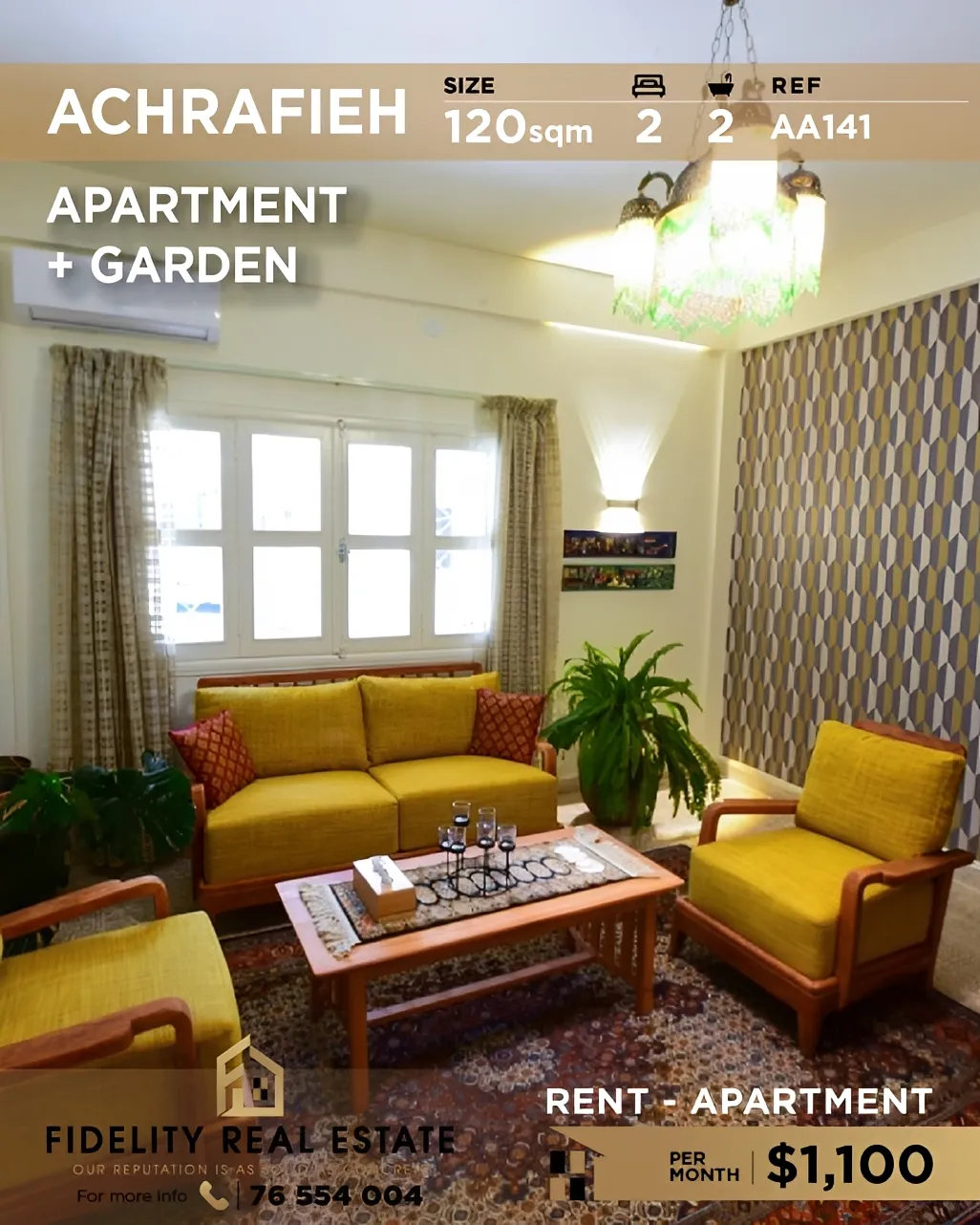 Apartment for rent in Achrafieh, Beirut, Lebanon