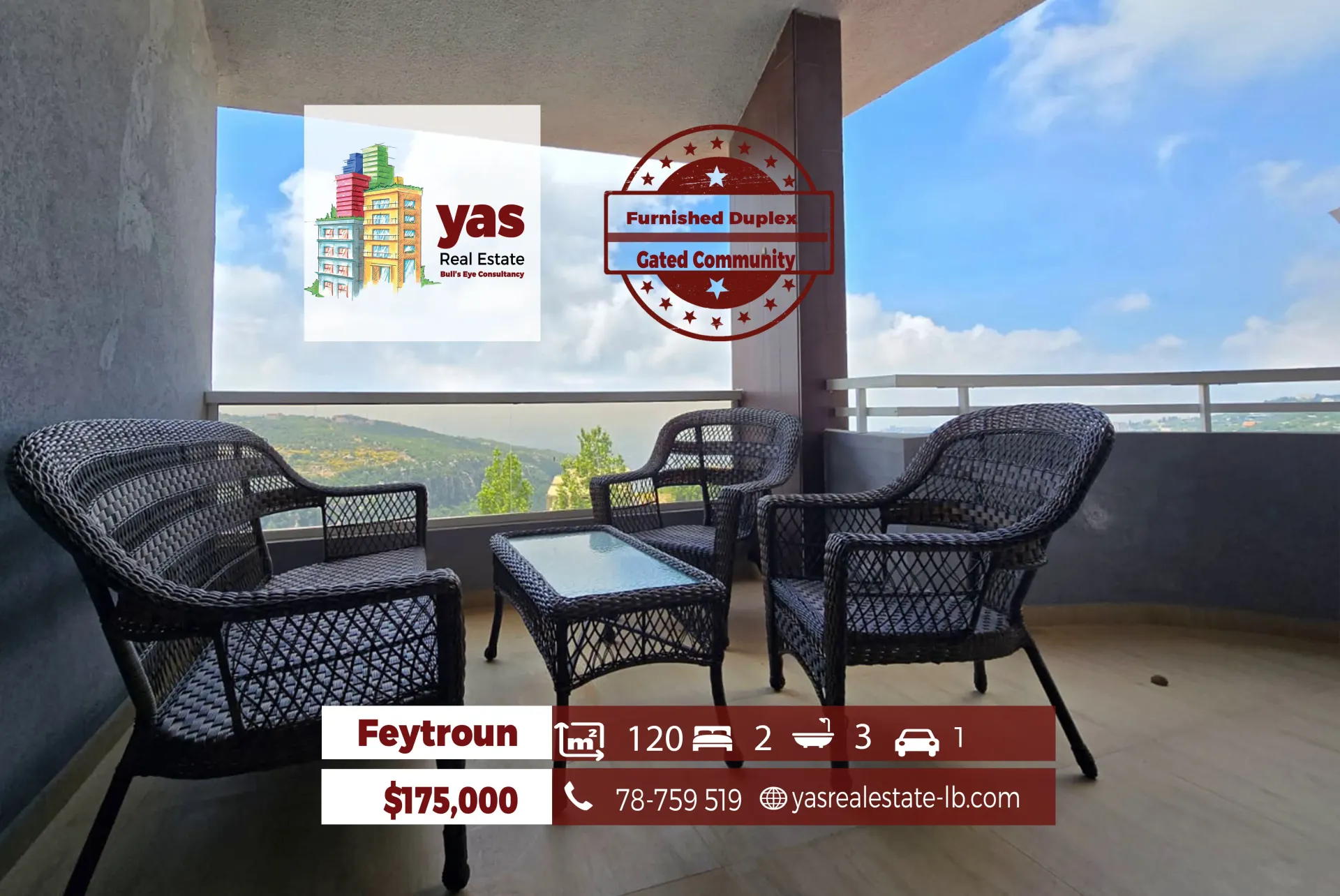Apartment for Sale in Faytroun - 2 bed, 1 bath