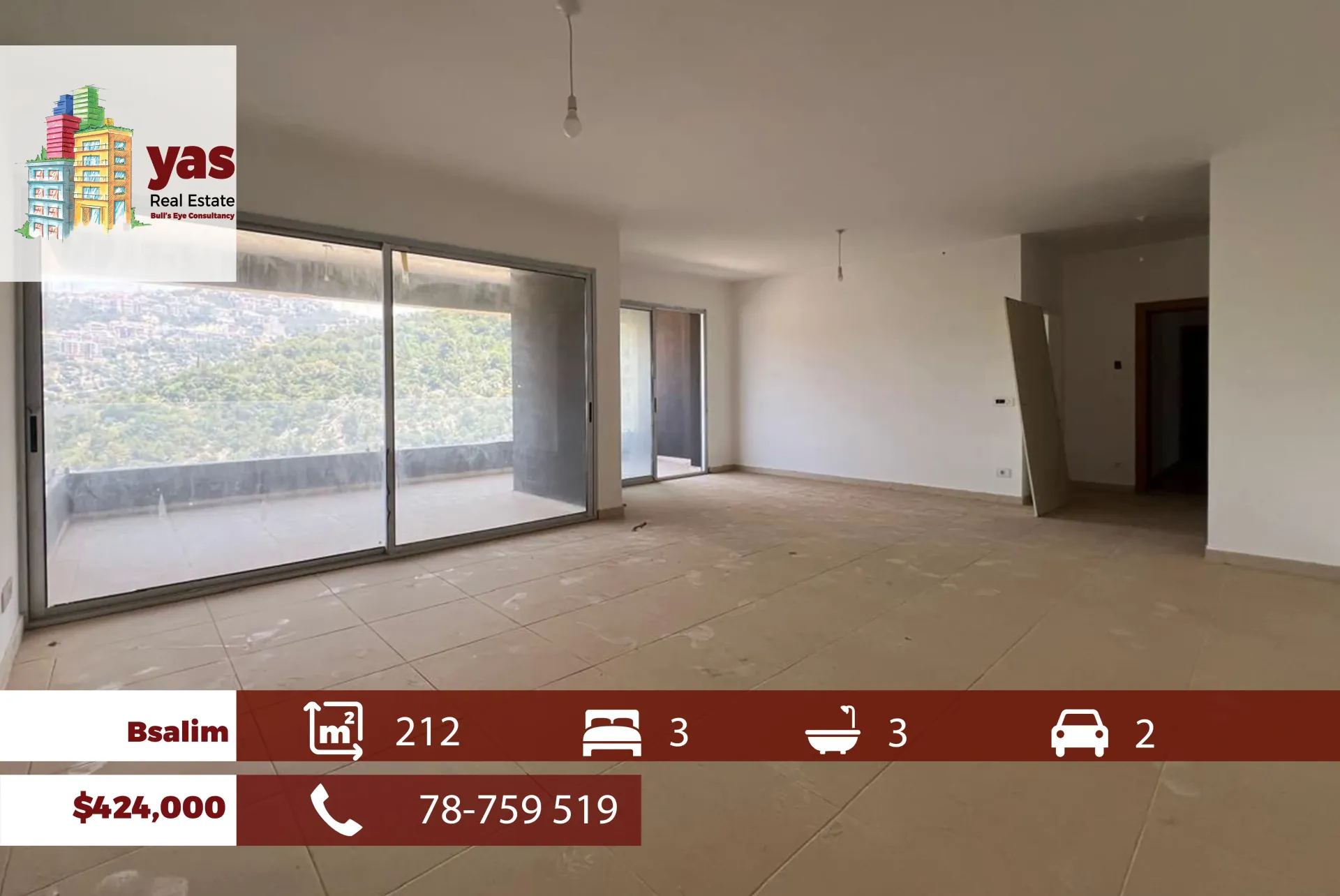 Apartment for Sale in Bsalim - 3 bed, 3 bath