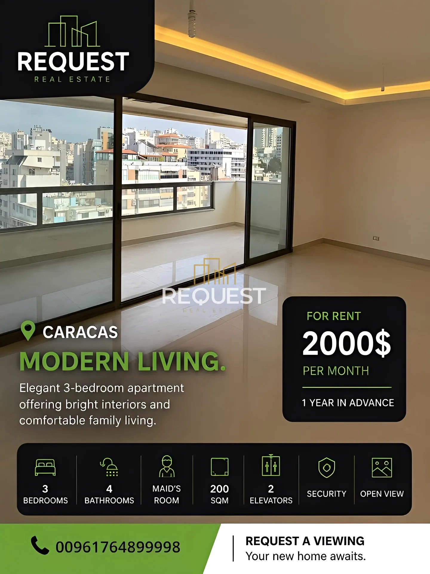 Apartment for rent in Caracas, beirut, lebanon