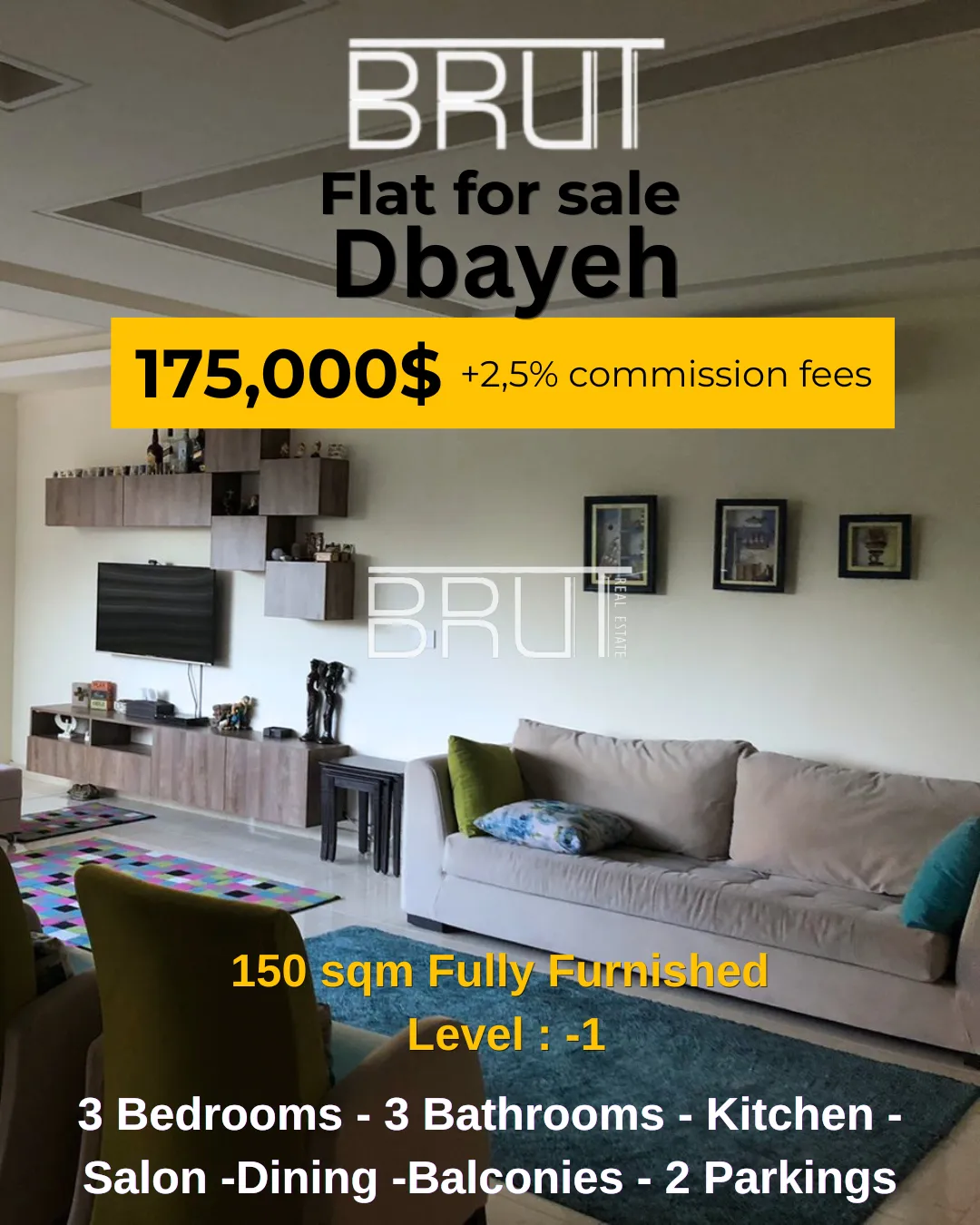 Apartment for sale in Dbayeh, lebanon - 3 bed, 3.0 bath