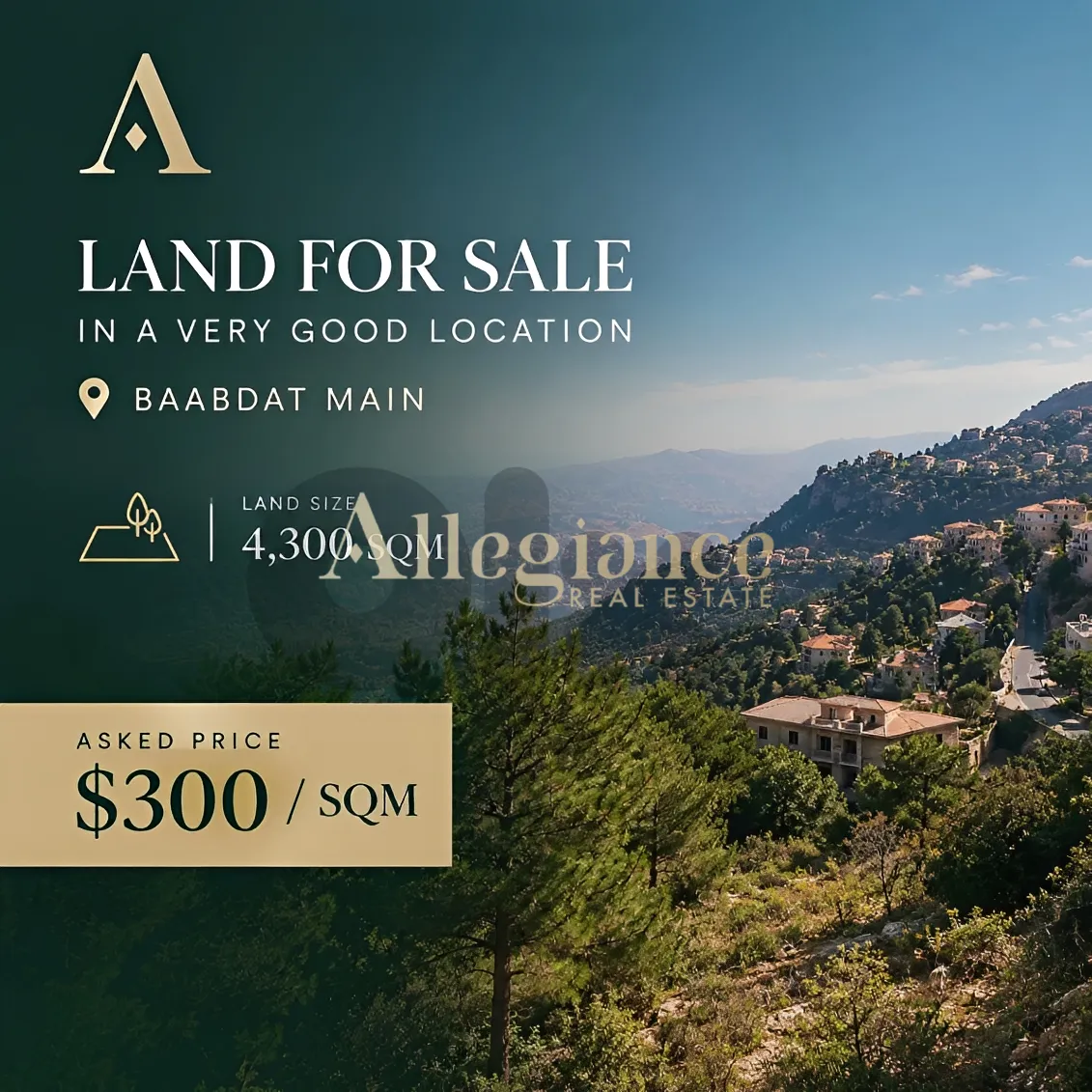 Residential Land for sale in Baabdat