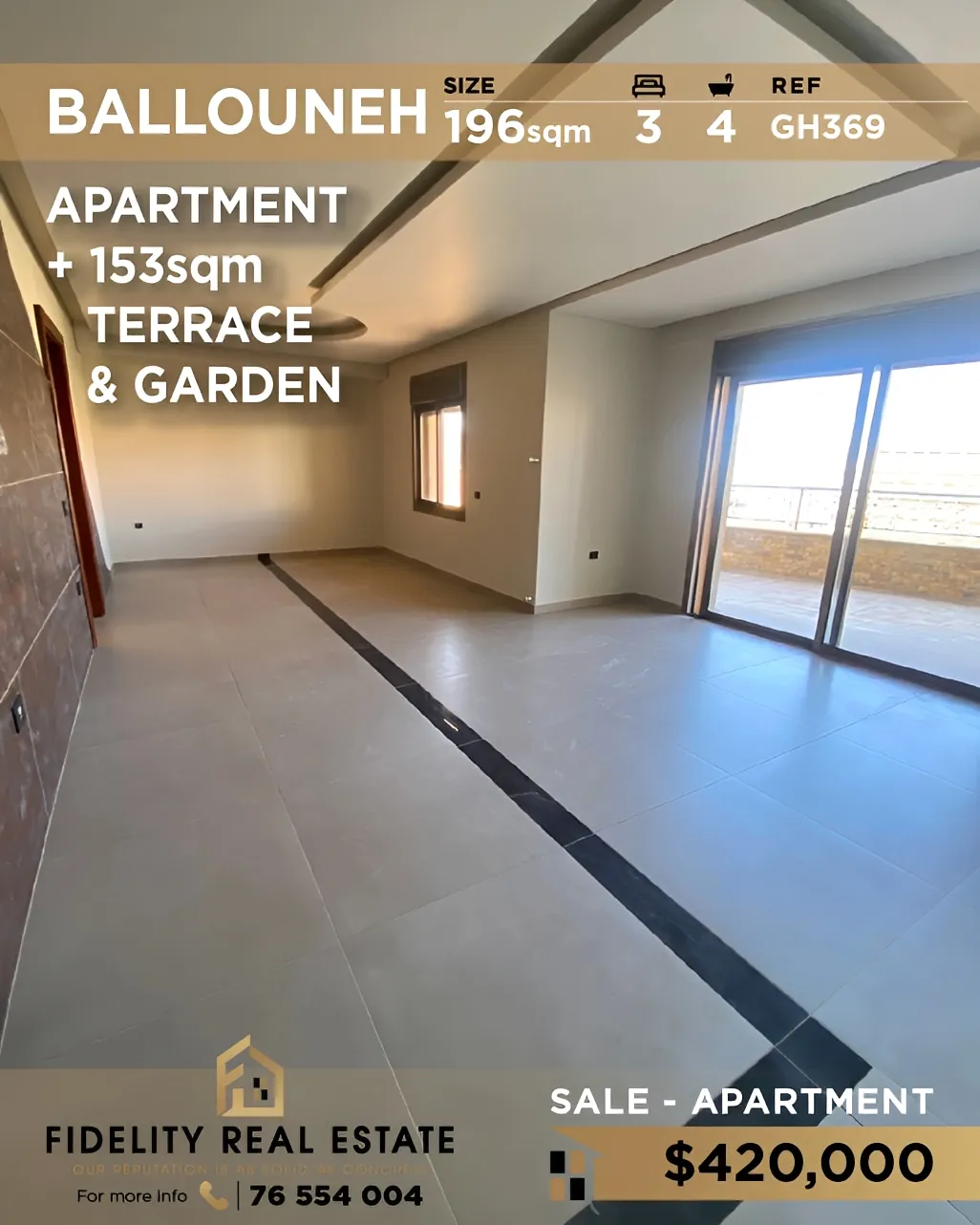 Apartment for sale in Ballouneh, Lebanon - 3 bed, 4 bath