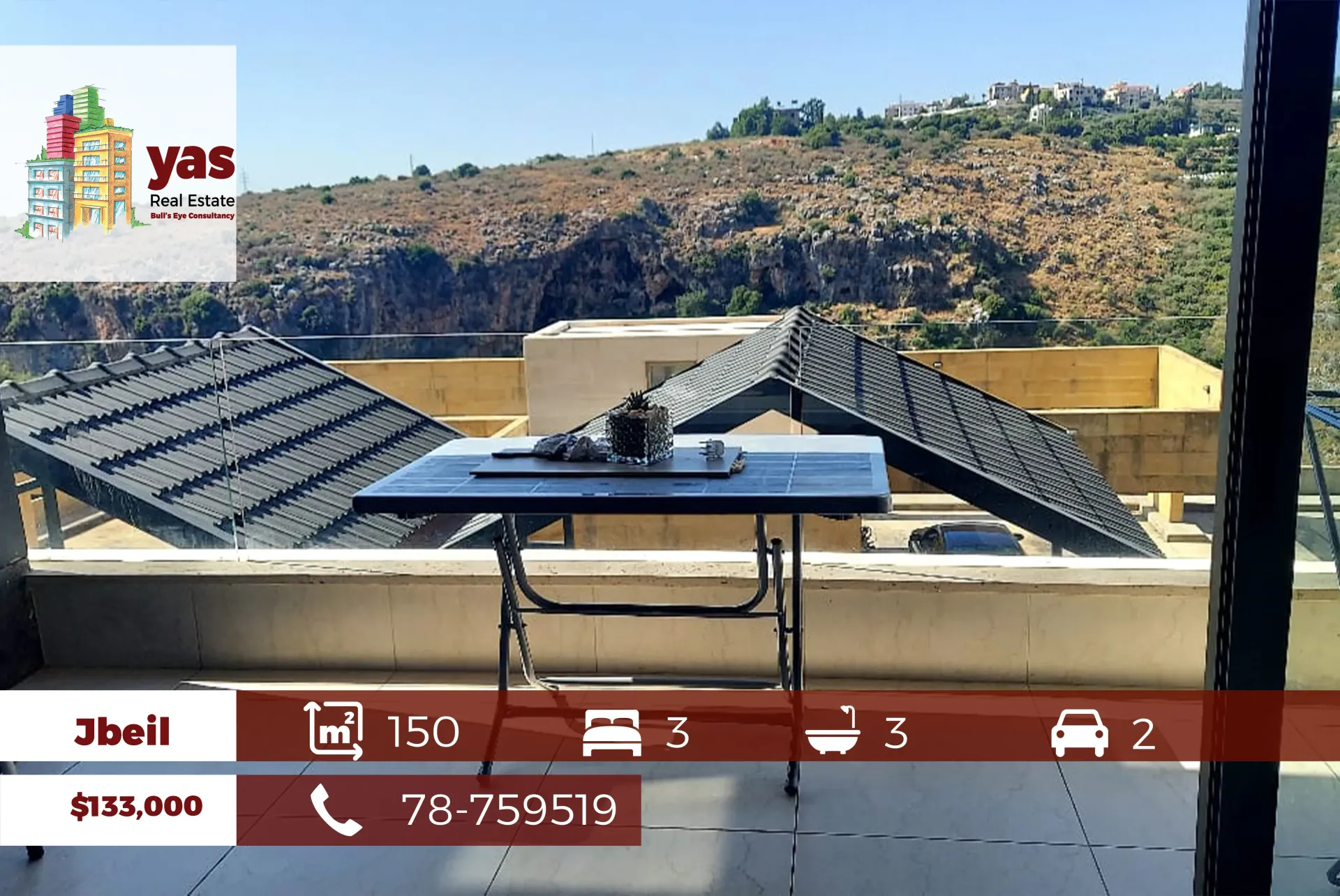 Apartment for Sale in Byblos - 3 bed, 3 bath