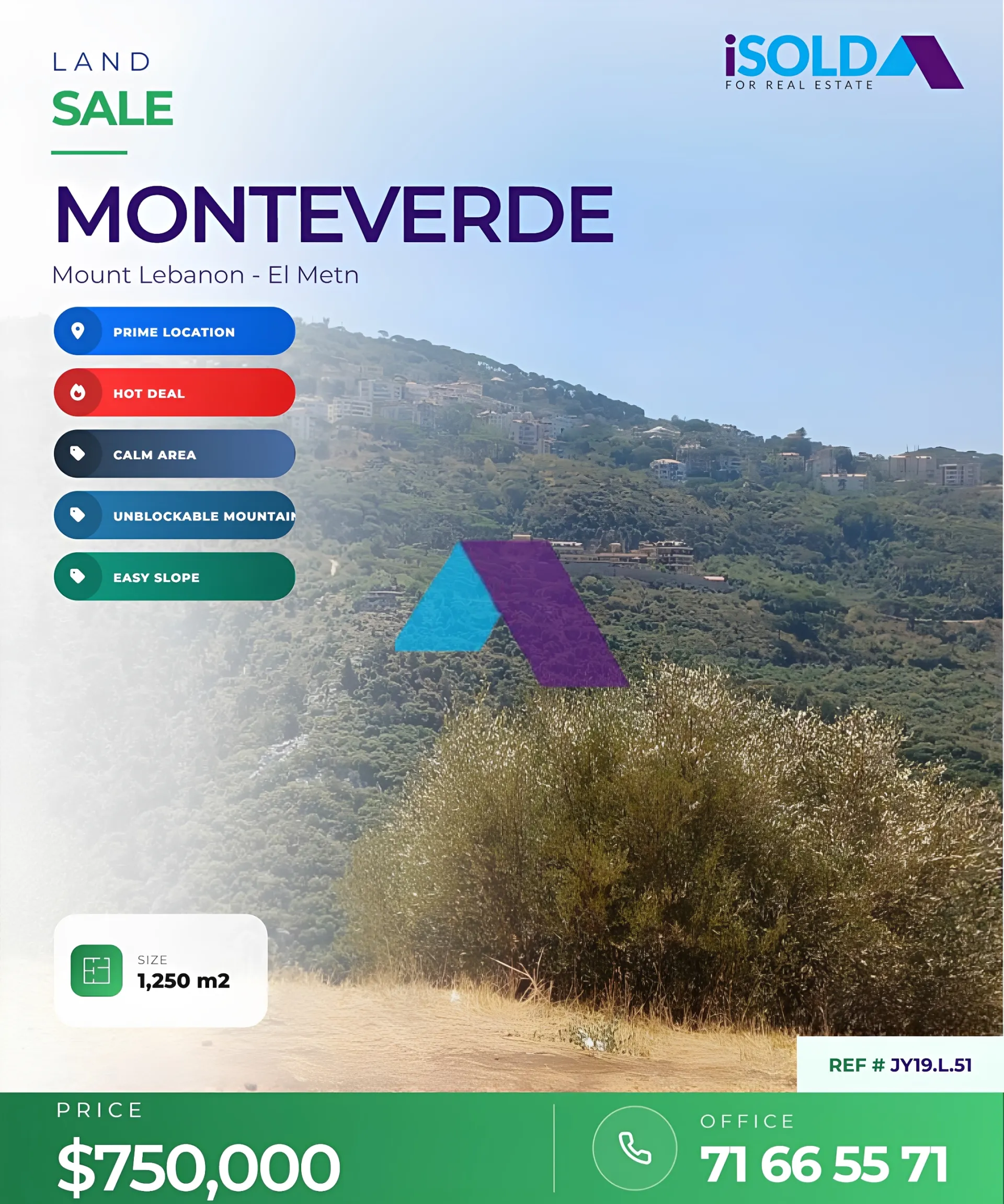 Land for sale in Monteverde Main Street، Lebanon