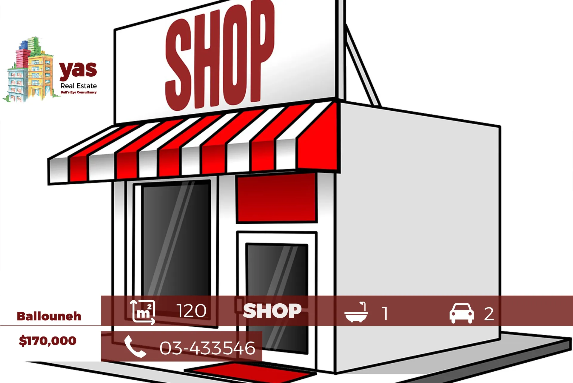 Shop for Sale in Ballouneh