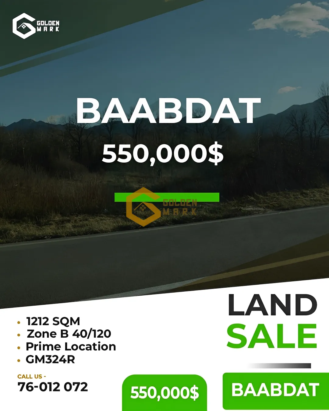 Land for Sale in Baabdat