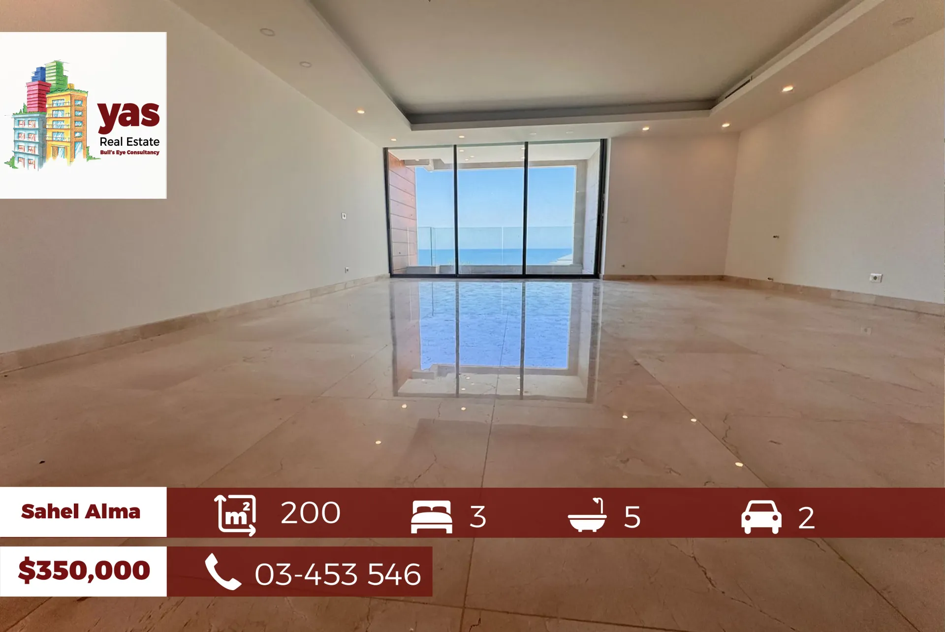 Apartment for Sale in Sahel Alma - 3 bed, 5 bath