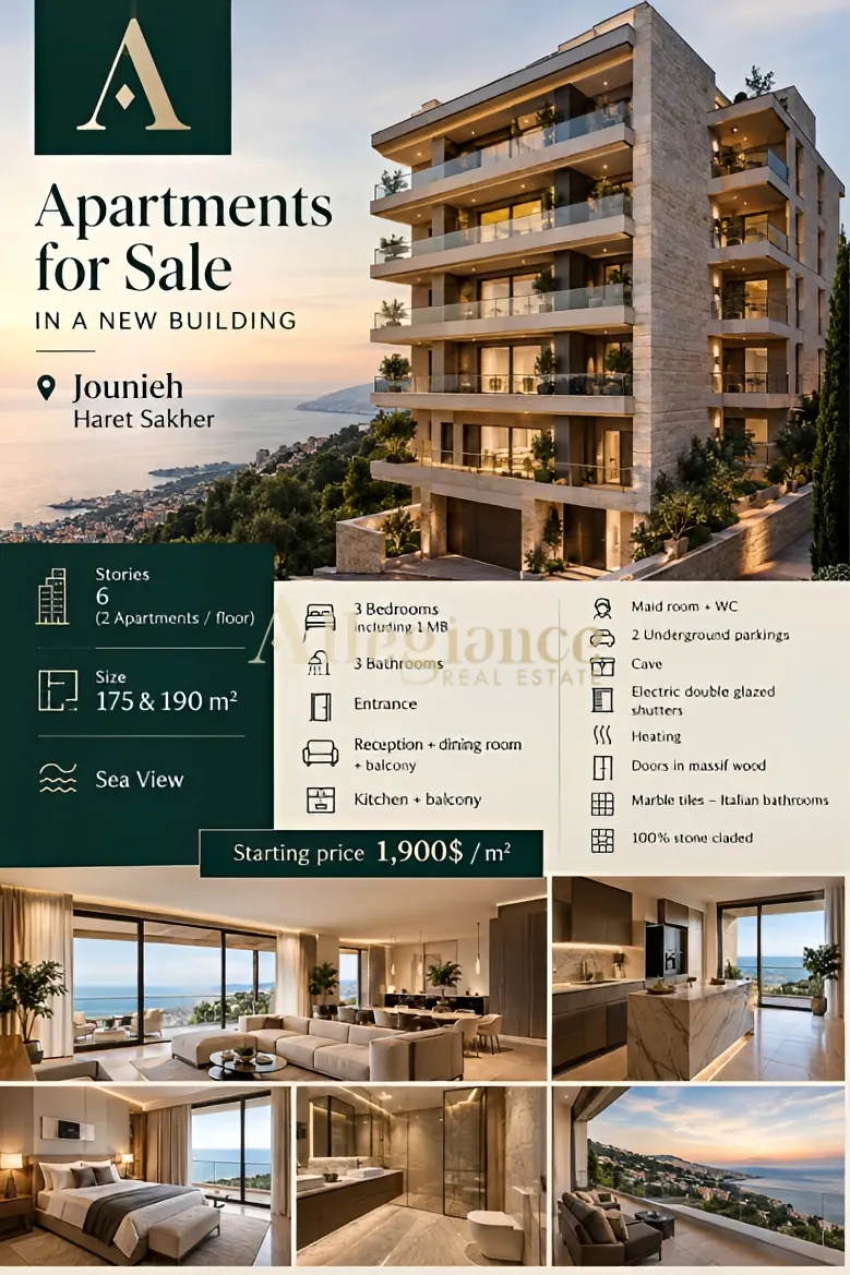 Apartment for sale in Jounieh