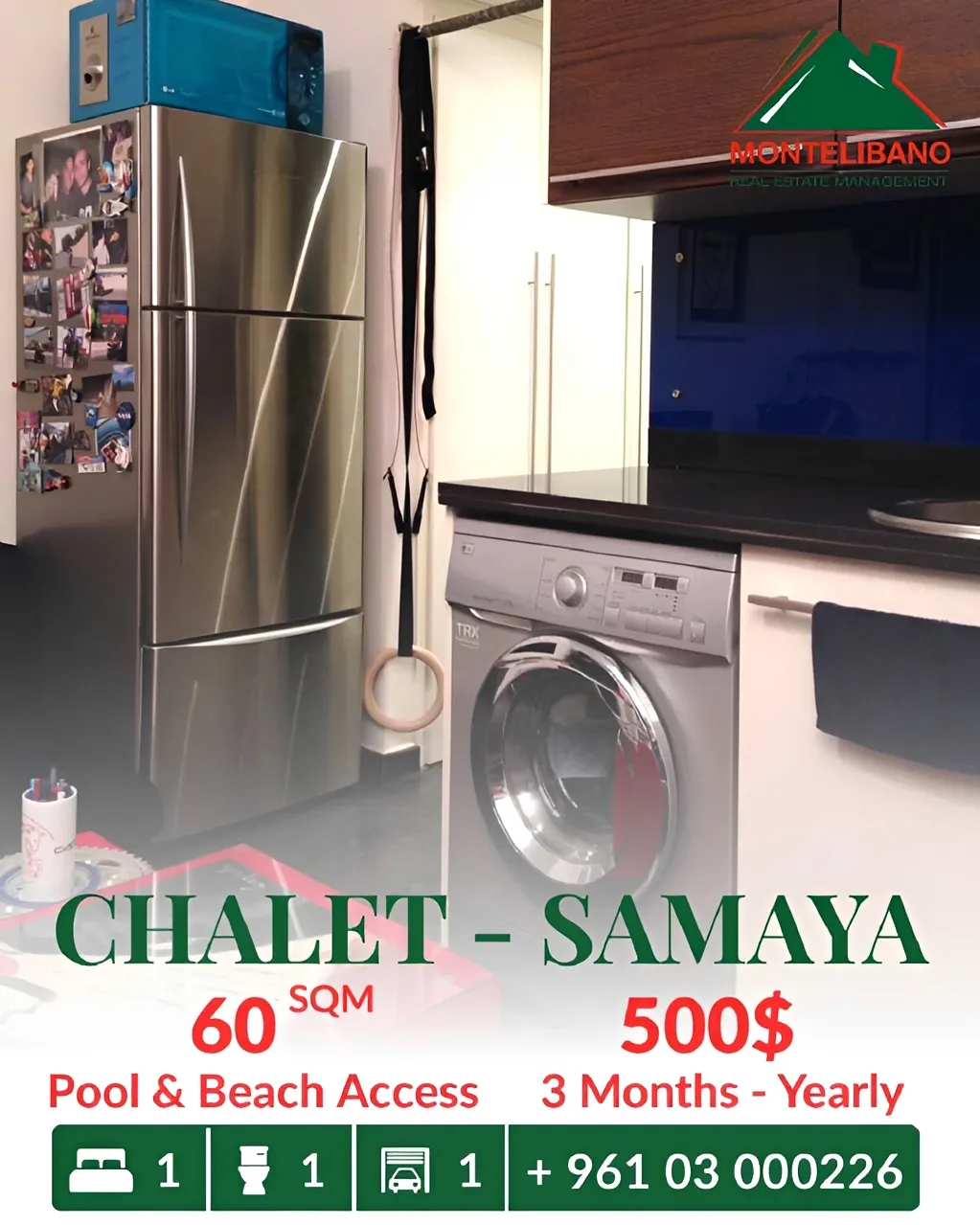 Chalet for rent in Kaslik, Lebanon - 1 bed, 1 bath