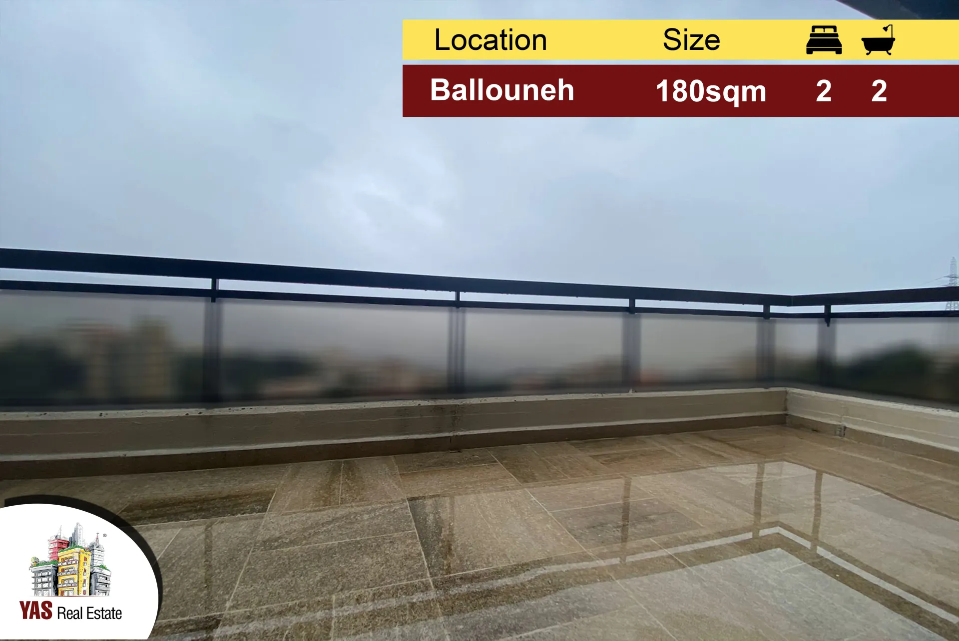 Apartment for Sale in Ballouneh - 2 bed, 2 bath