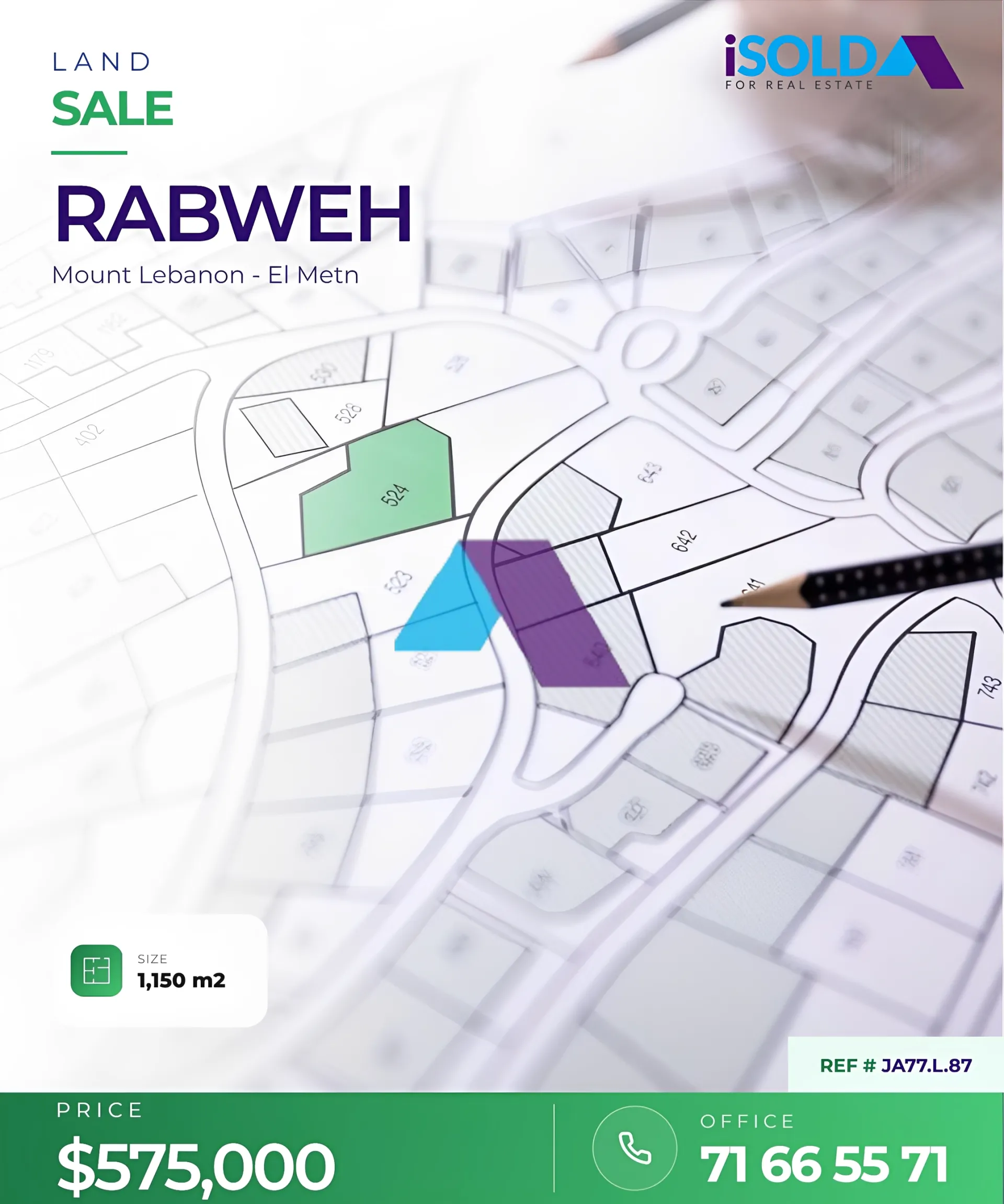 Land for sale in Rabweh, Beirut, Lebanon