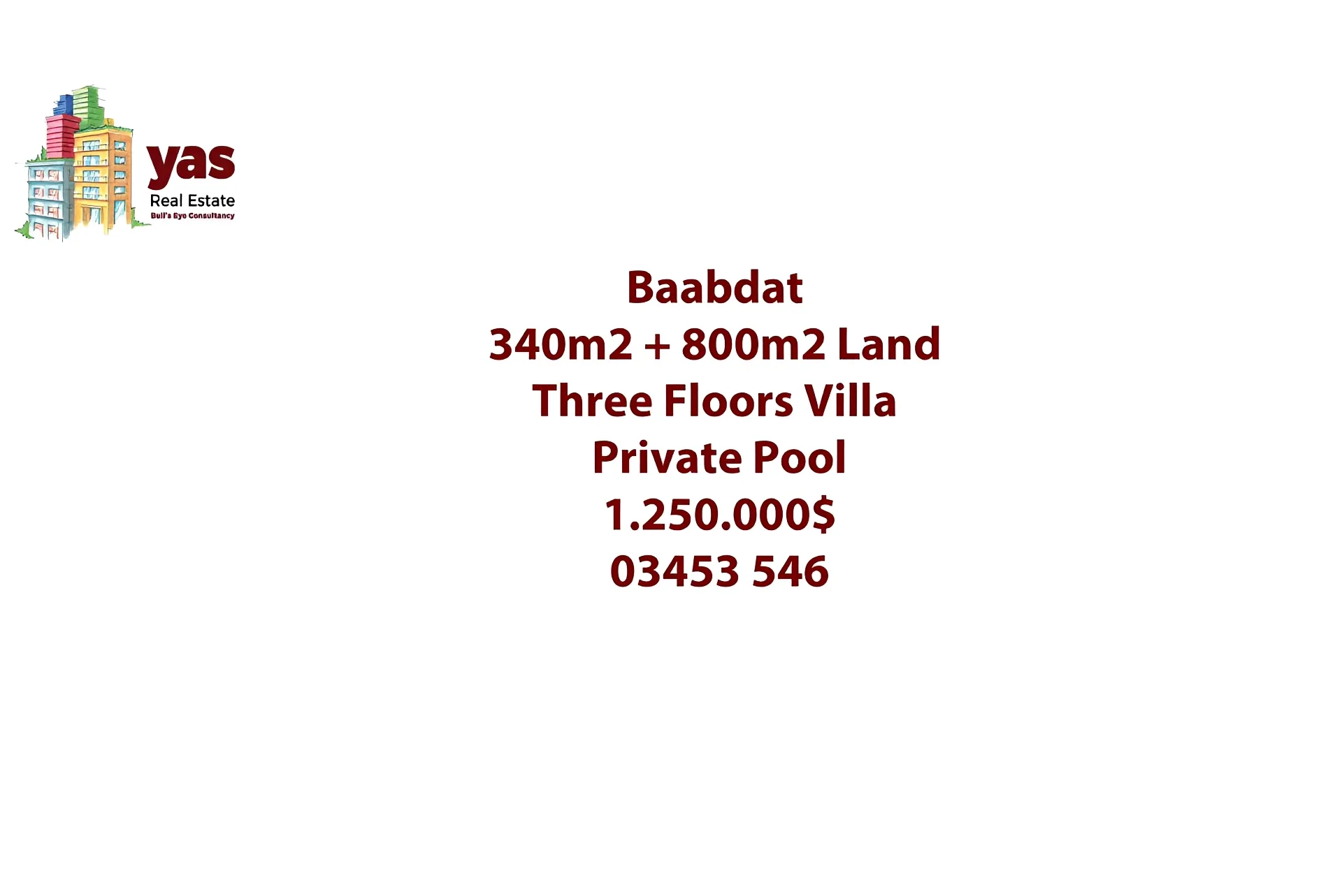 Land for Sale in Baabdat