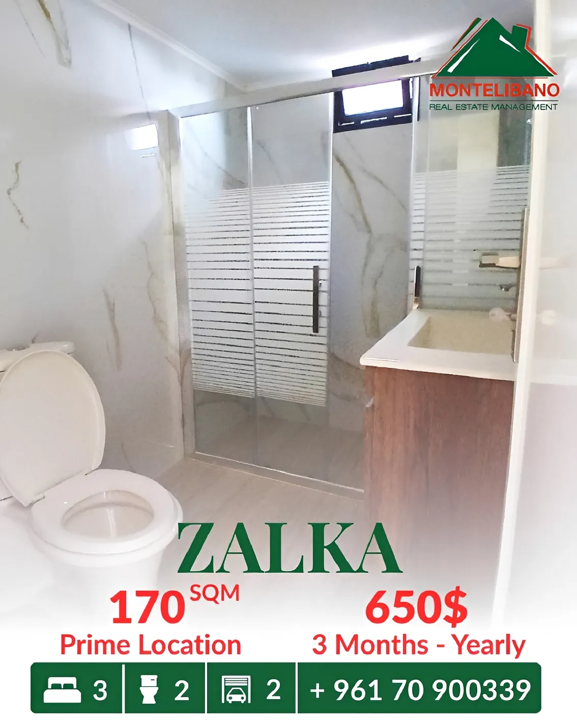Apartment for rent in Zalqa, Lebanon
