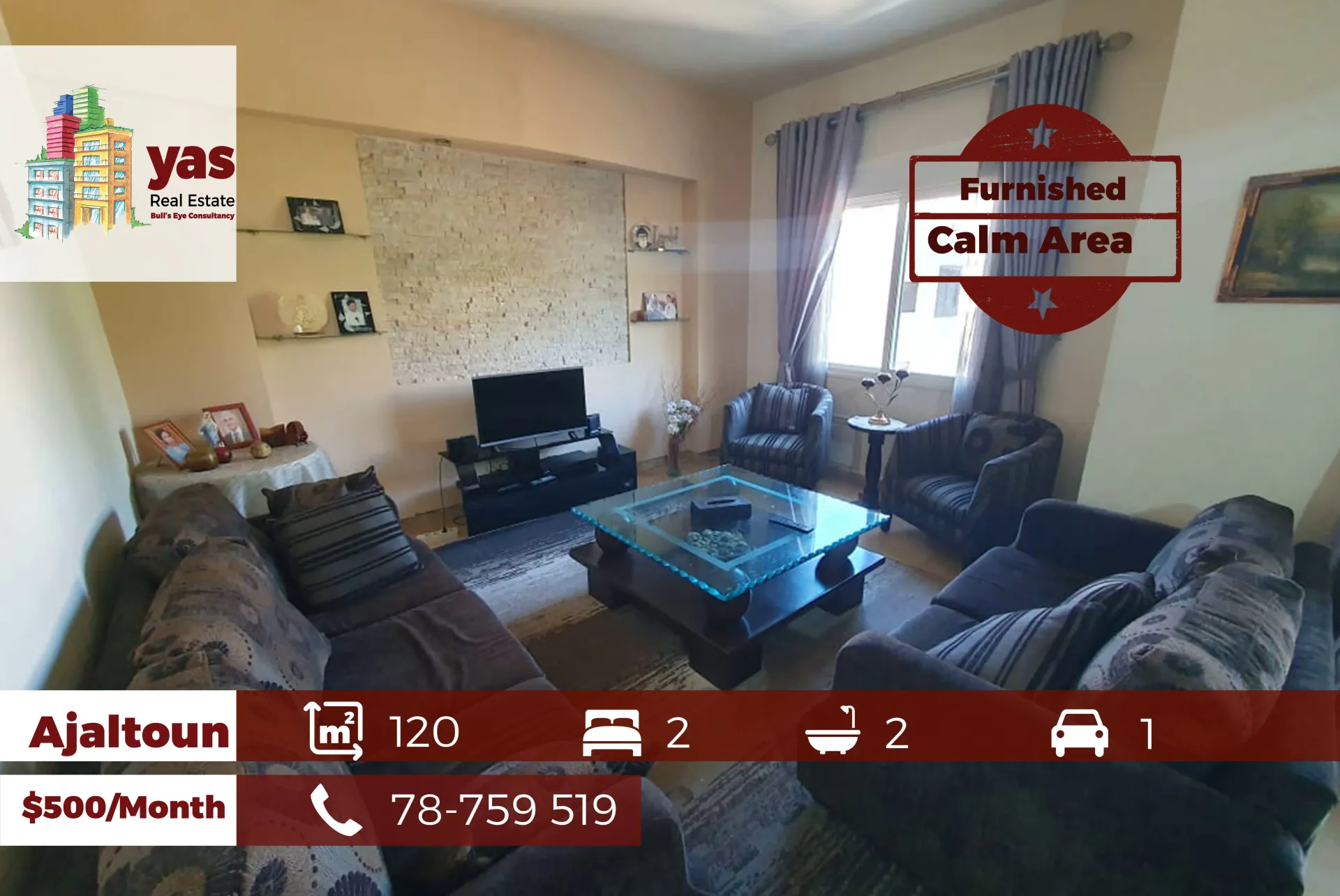 Apartment for Rent in Ajaltoun