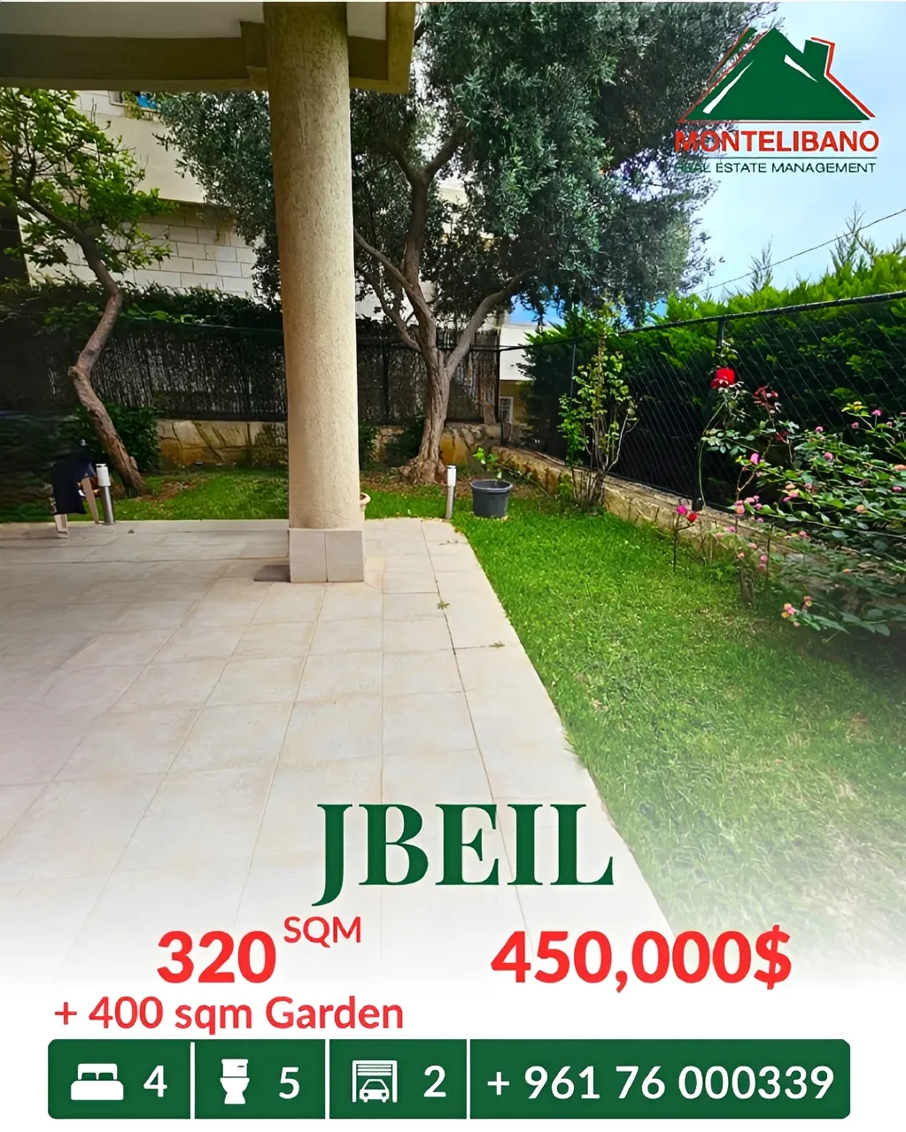 Apartment for sale in Jbeil, Lebanon - 4 bed, 5 bath