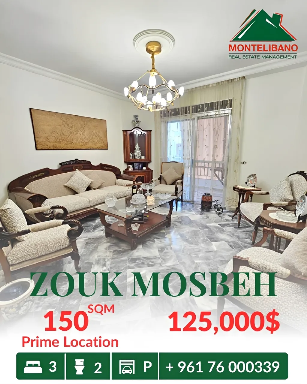 Apartment for sale in Zouk Mosbeh, Lebanon