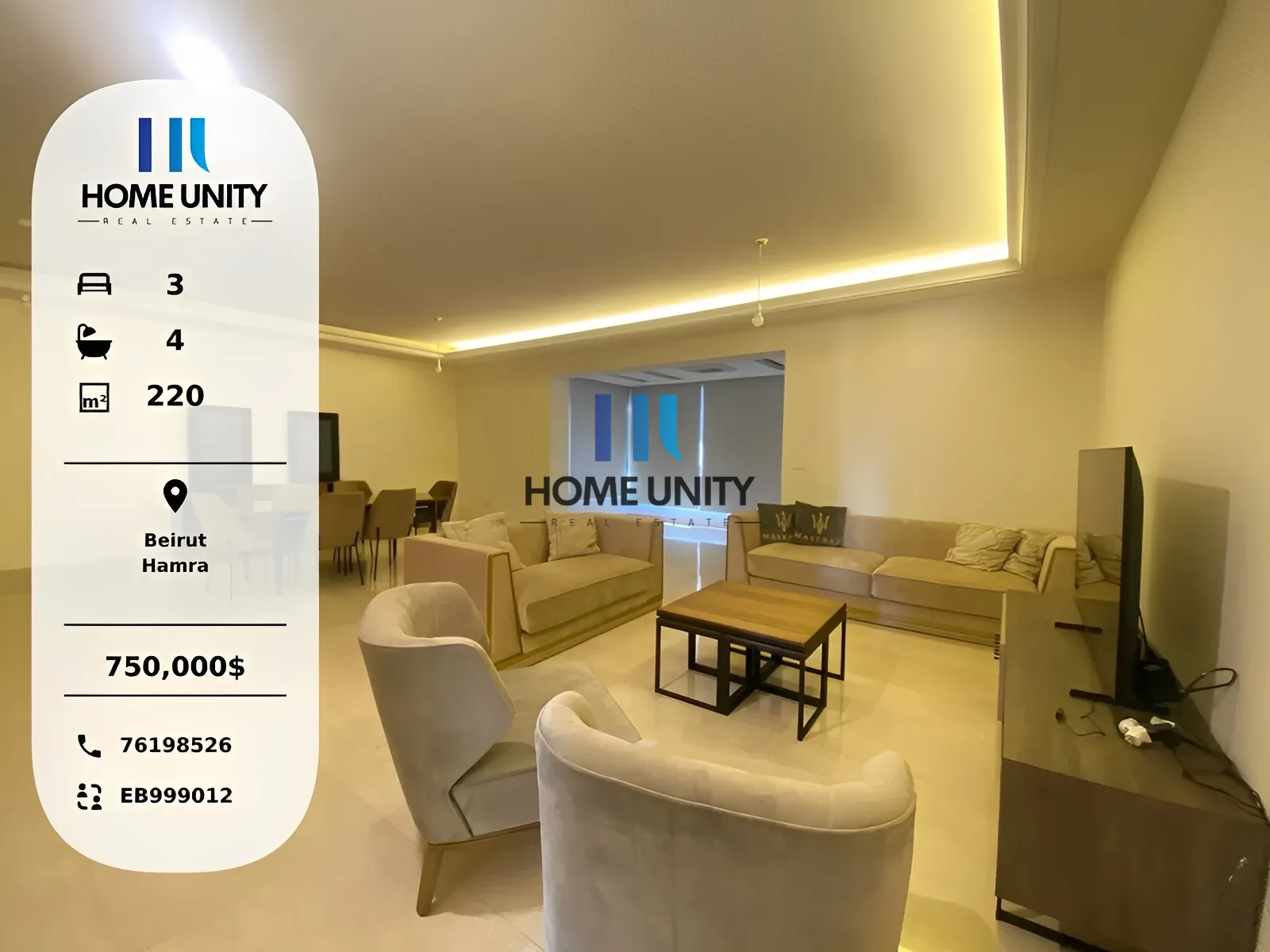 Apartment in Hamra, beirut, lebanon - 3 bed, 4.0 bath