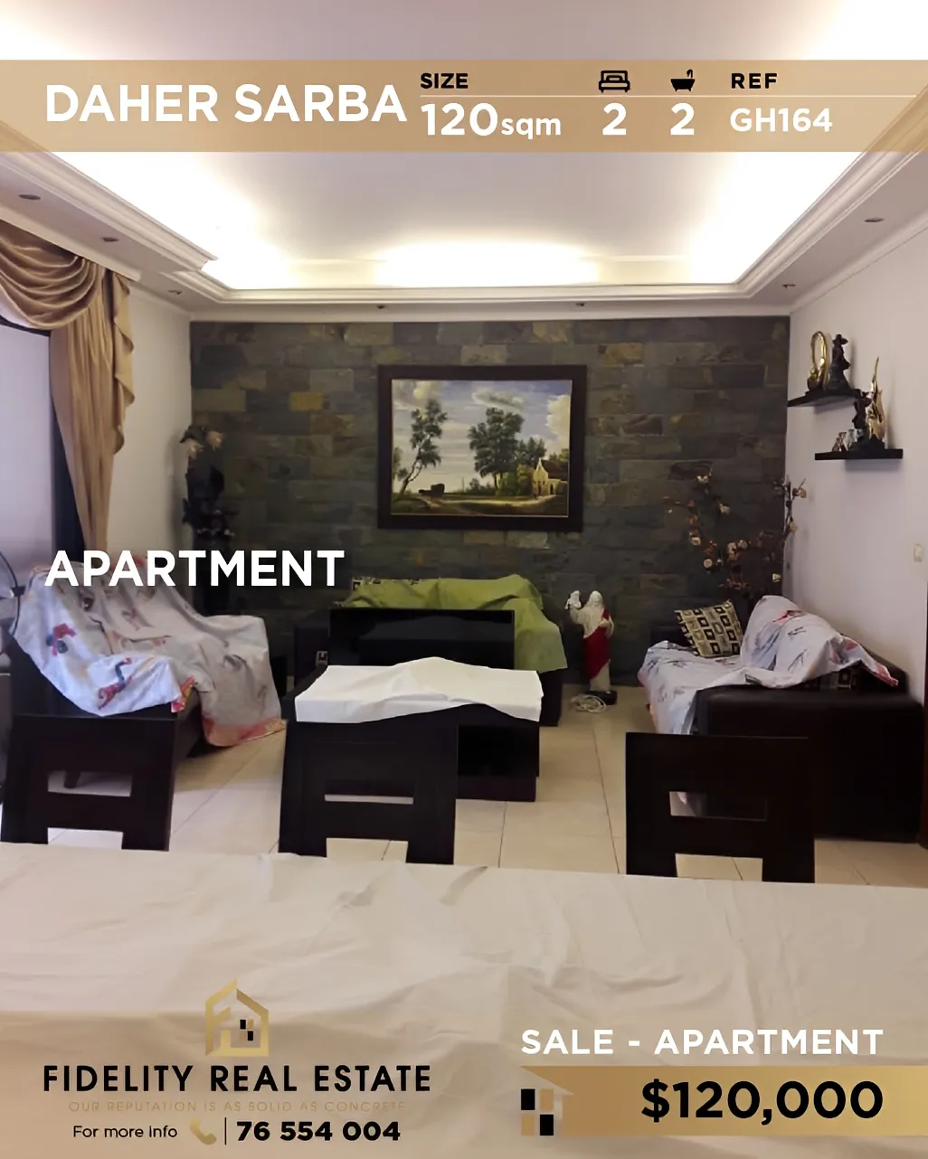 Apartment for sale in Sarba, Lebanon - 2 bed, 2 bath