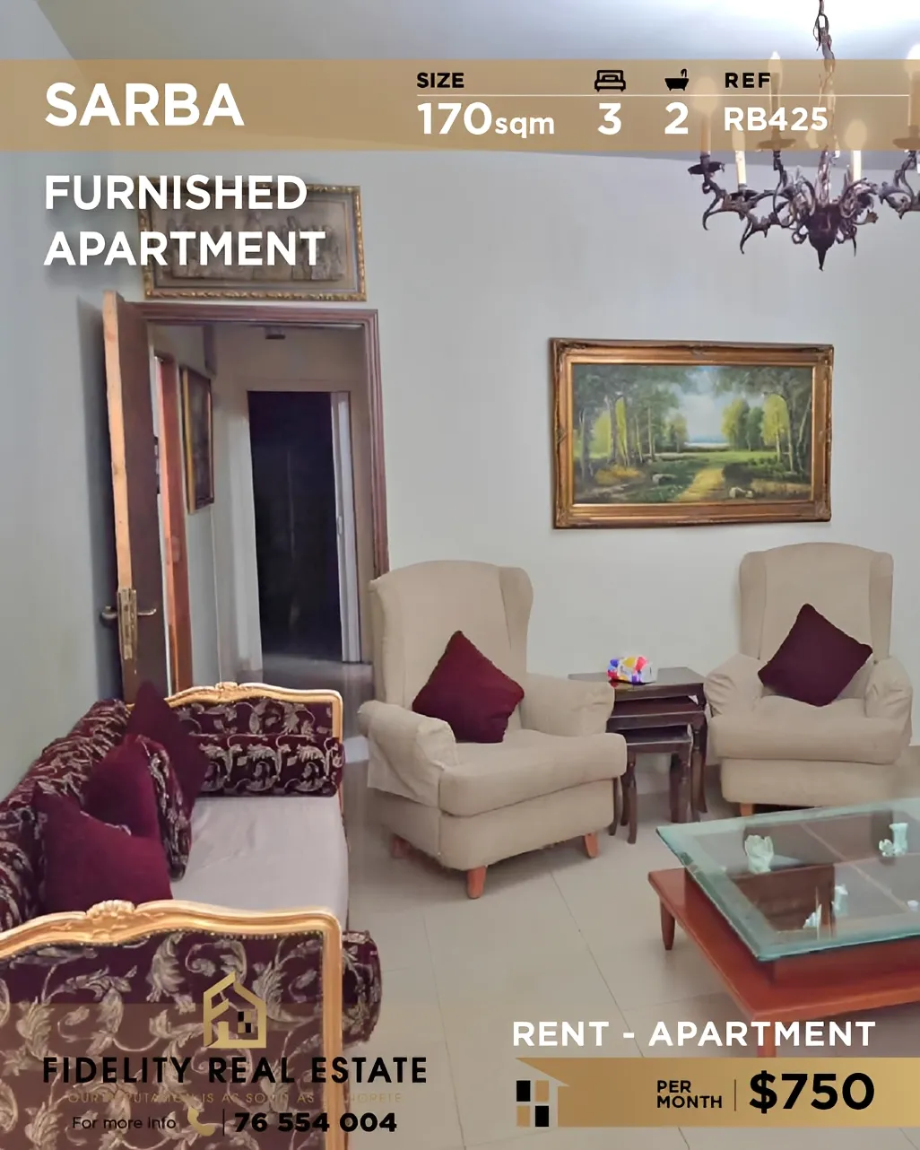 Apartment for rent in Sarba, Lebanon - 3 bed, 2 bath
