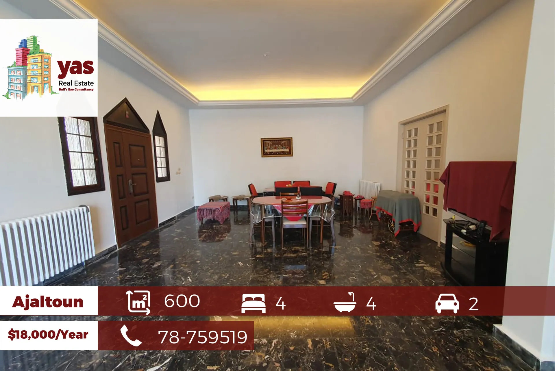 Villa for Rent in Ajaltoun - 4 bed, 4 bath